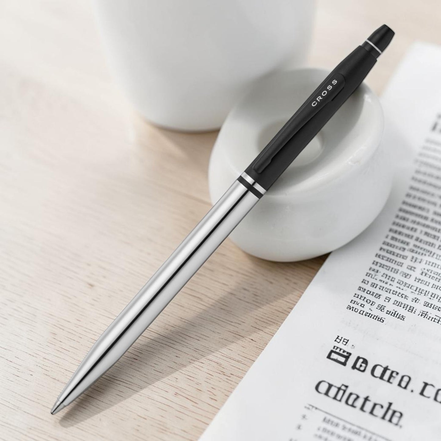 Cross Click Tuxedo Chrome PVD Ballpoint Pen AT0622-123