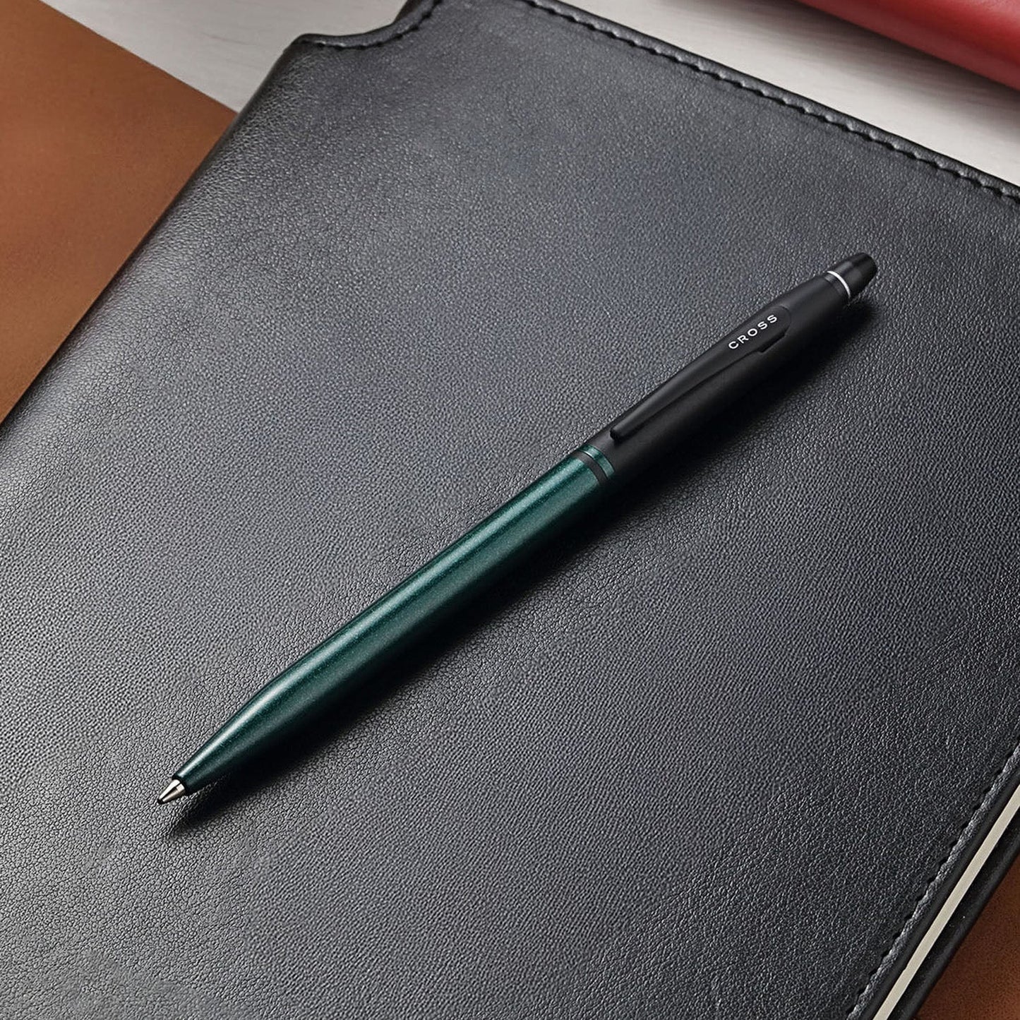 Cross Click Tuxedo Satin Metallic Green PVD Ballpoint Pen AT0622-126