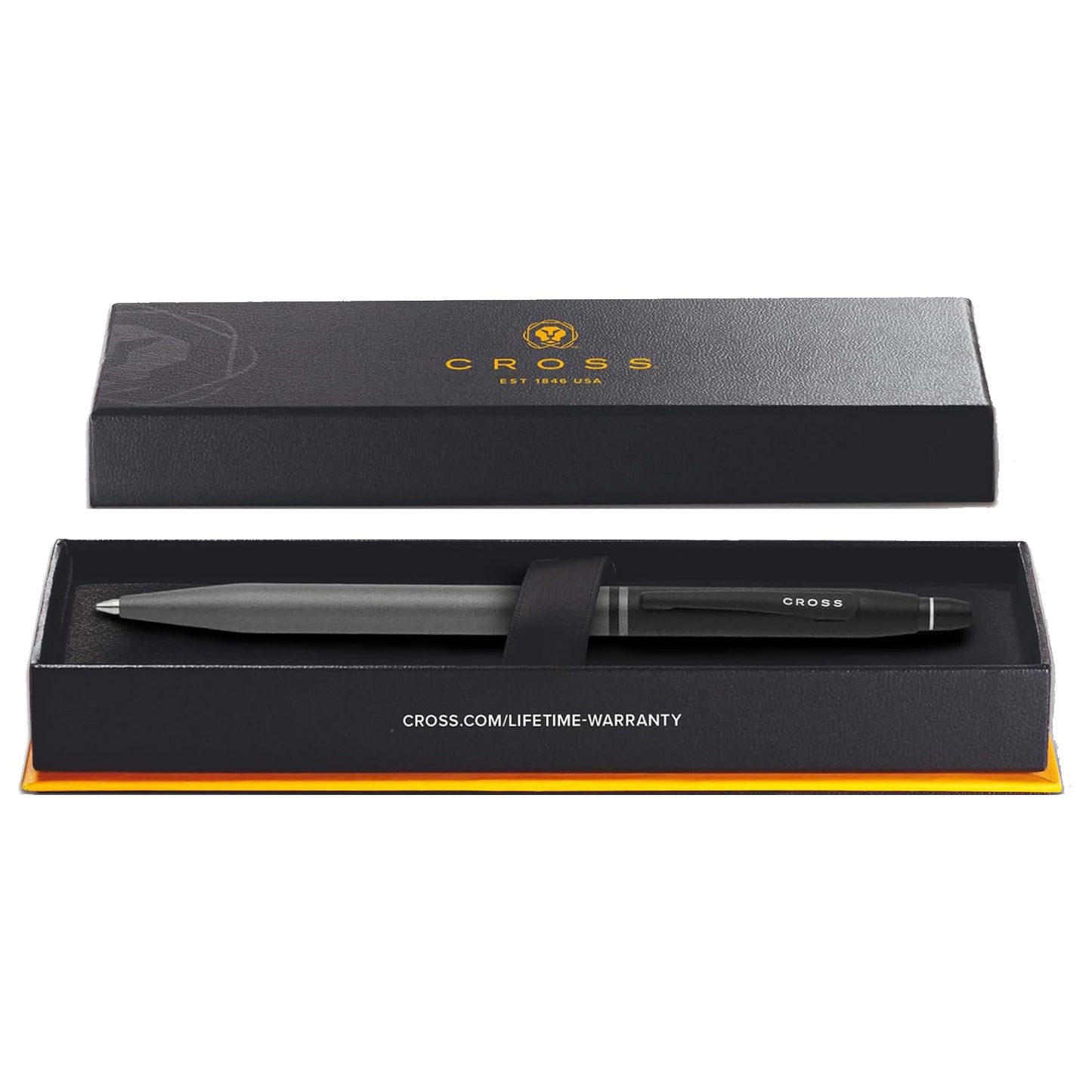Cross Click Tuxedo Satin Metallic Gray PVD Ballpoint Pen AT0622-127