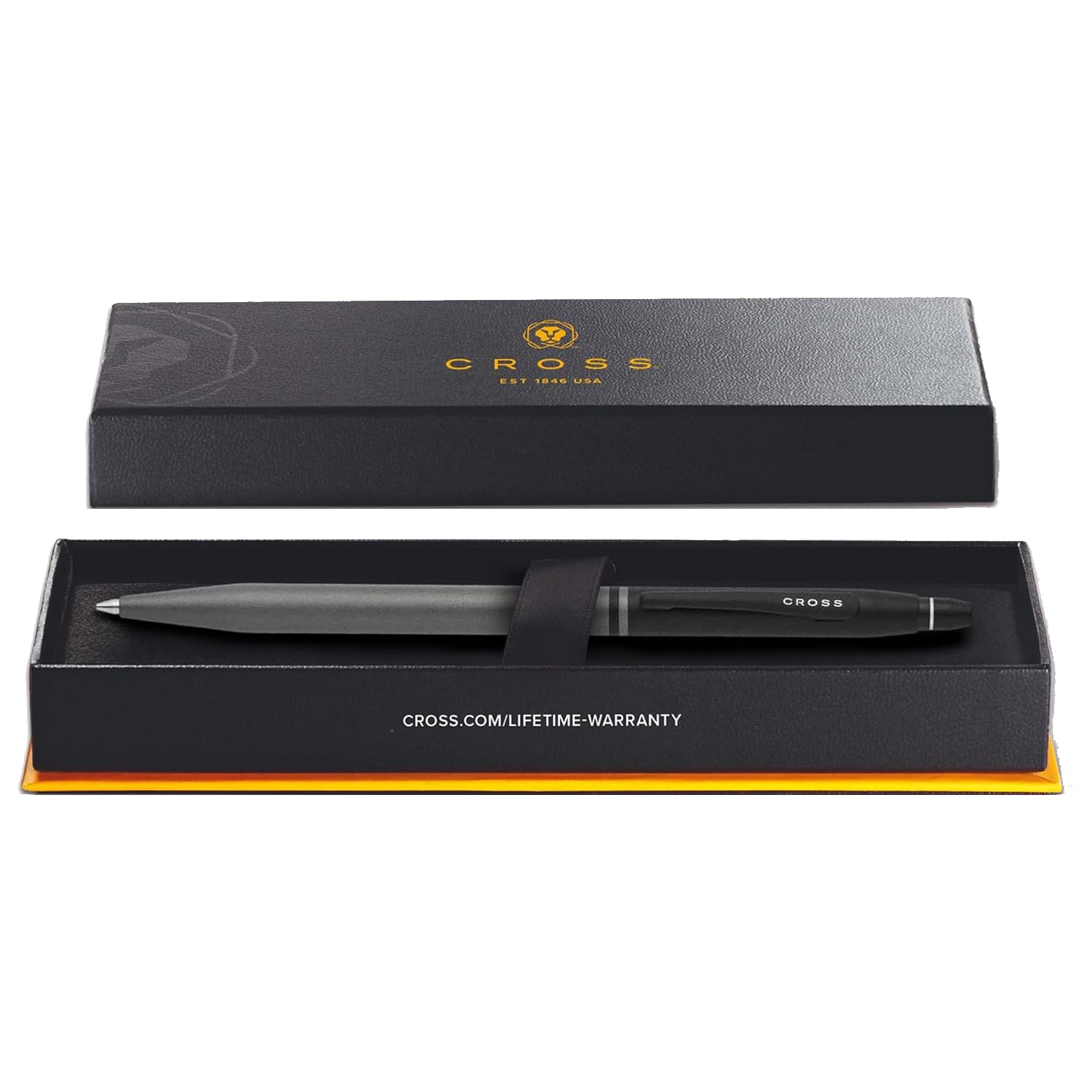 Cross Click Tuxedo Satin Metallic Gray PVD Ballpoint Pen AT0622-127