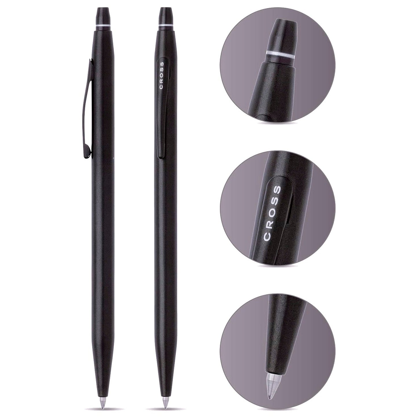 Cross Click Matte Black Roller Ball Pen AT0625S-2
