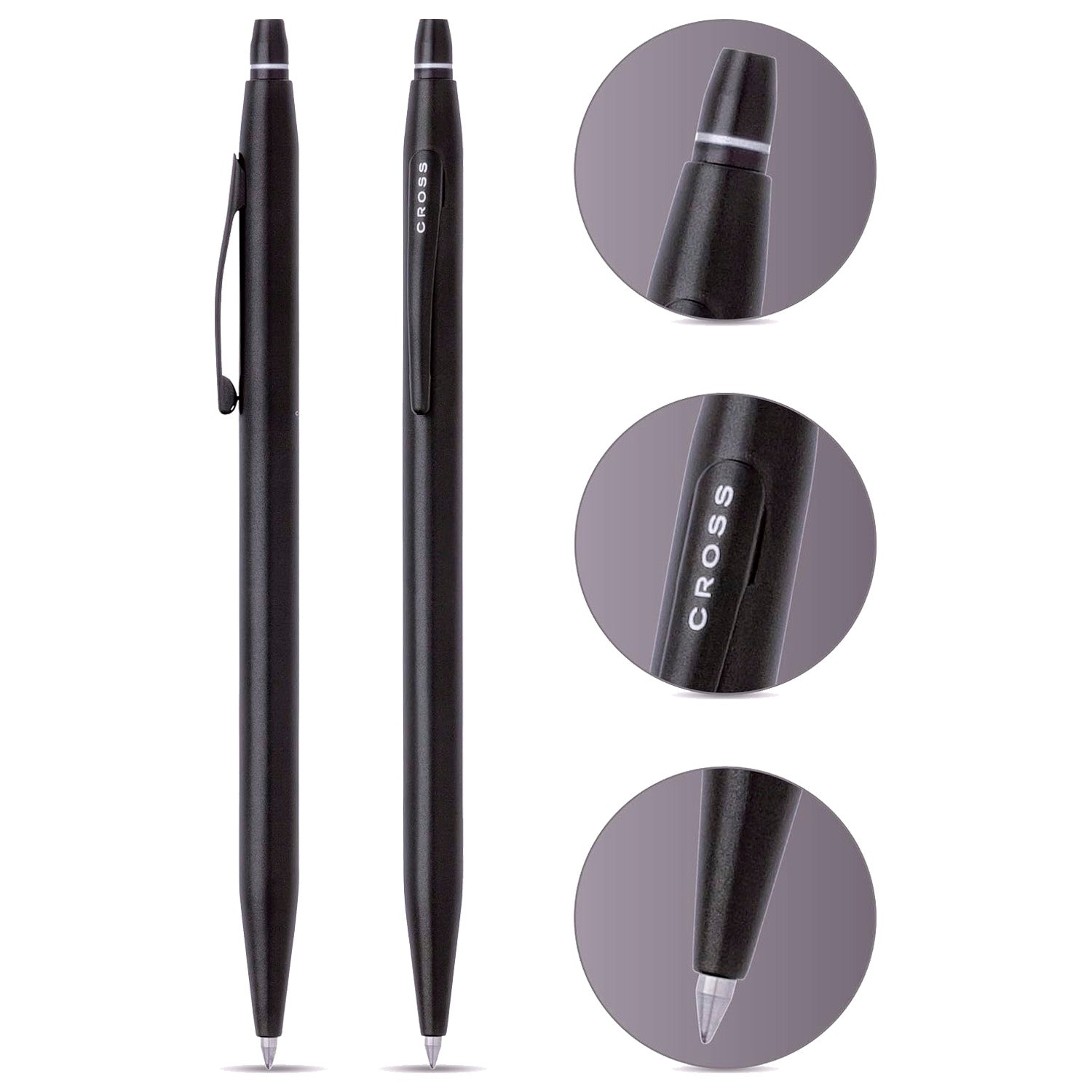 Cross Click Matte Black Roller Ball Pen AT0625S-2