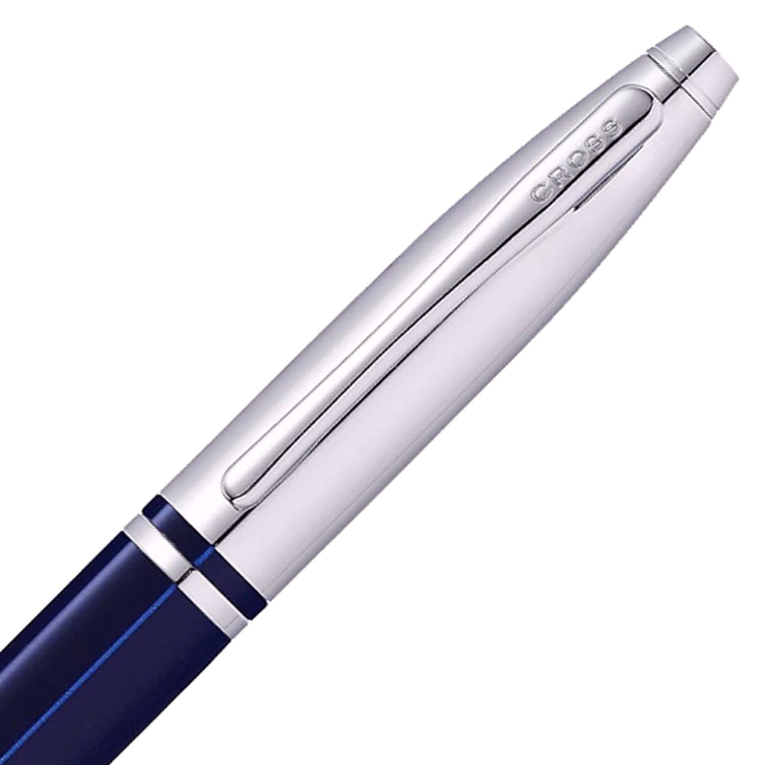 Cross Calais Chrome/Blue CT Ballpoint Pen AT0112-3