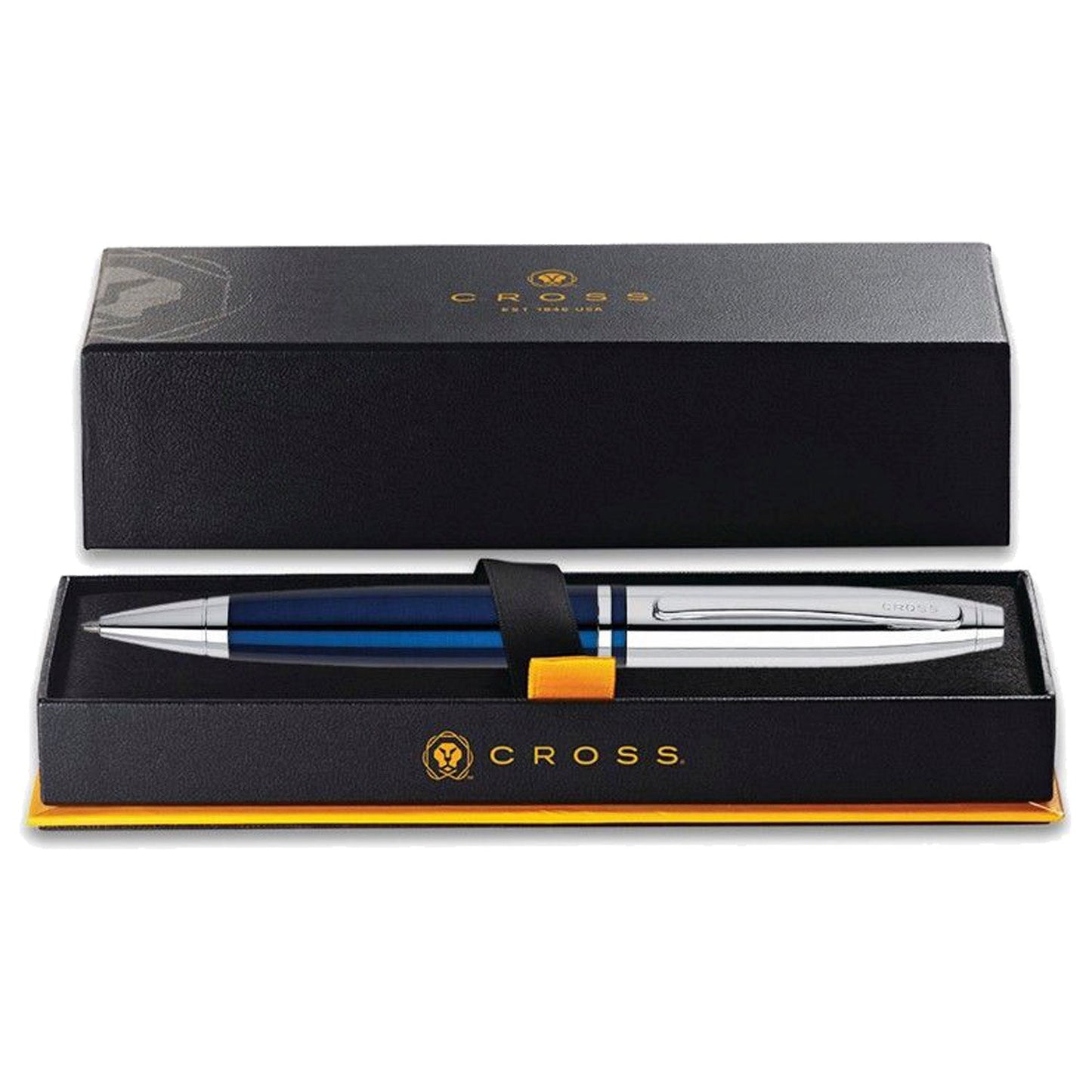 Cross Calais Chrome/Blue CT Ballpoint Pen AT0112-3