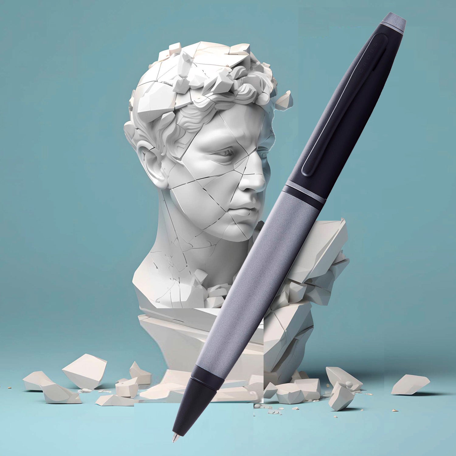 Cross Calais Matte Gray/Black Ballpoint Pen AT0112-26