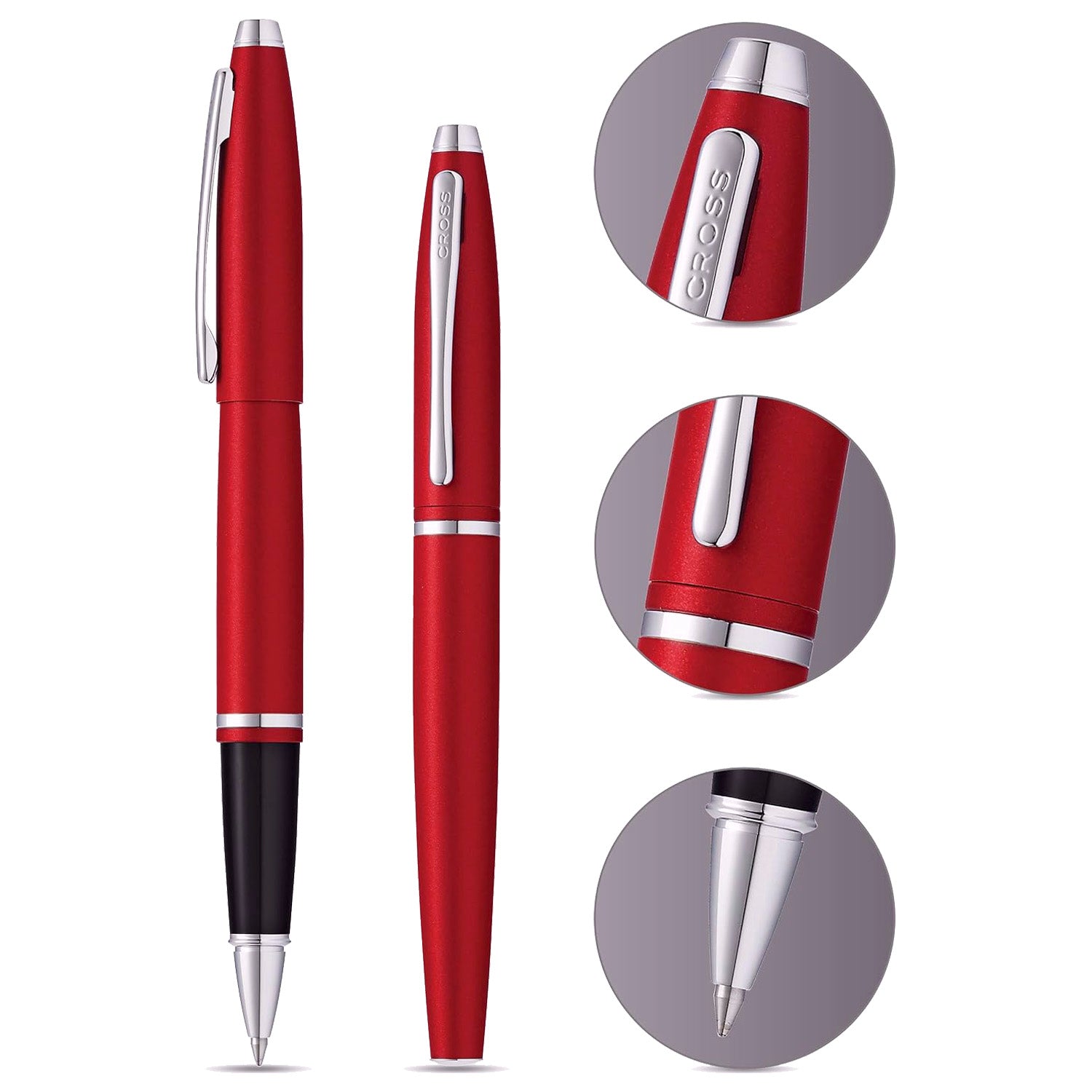 Cross Calais Matte Metallic Crimson CT Roller Ball Pen AT0115-19
