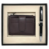 Cross Coventry Black CT Ballpoint Pen + Leather Card Holder Brown Gift Set AT0662-6