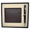 Cross Coventry Black CT Ballpoint Pen + Leather Card Wallet Brown Gift Set AT0662-6