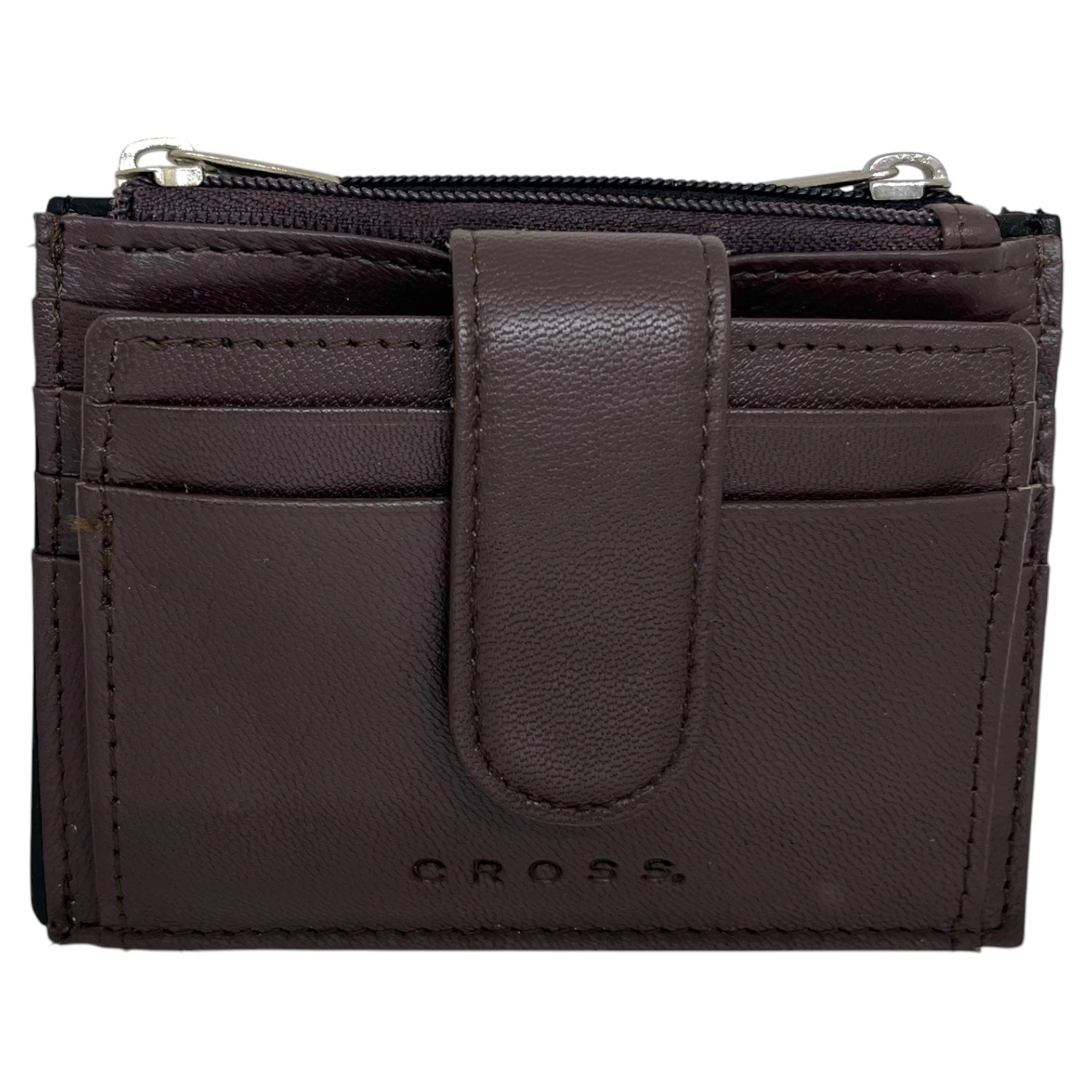 Cross Coventry Black GT Ballpoint Pen + Leather Card Holder Brown Gift Set AT0662-11
