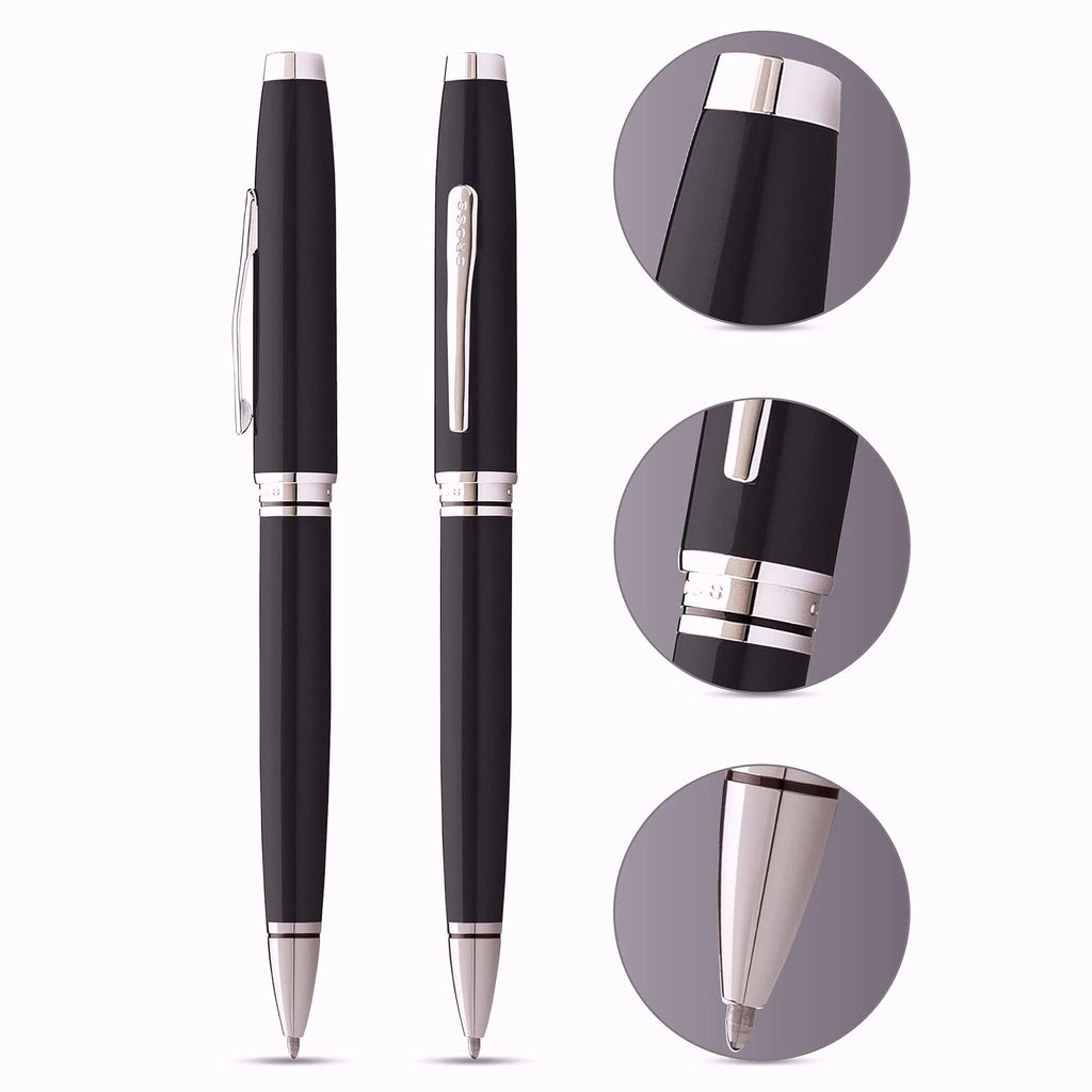 Cross Coventry Black Chrome Tone Trim Ballpoint Pen AT0662-6 - Image 5