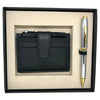 Cross Coventry Chrome GT Ballpoint Pen + Leather Card Holder Black Gift Set AT0662-2