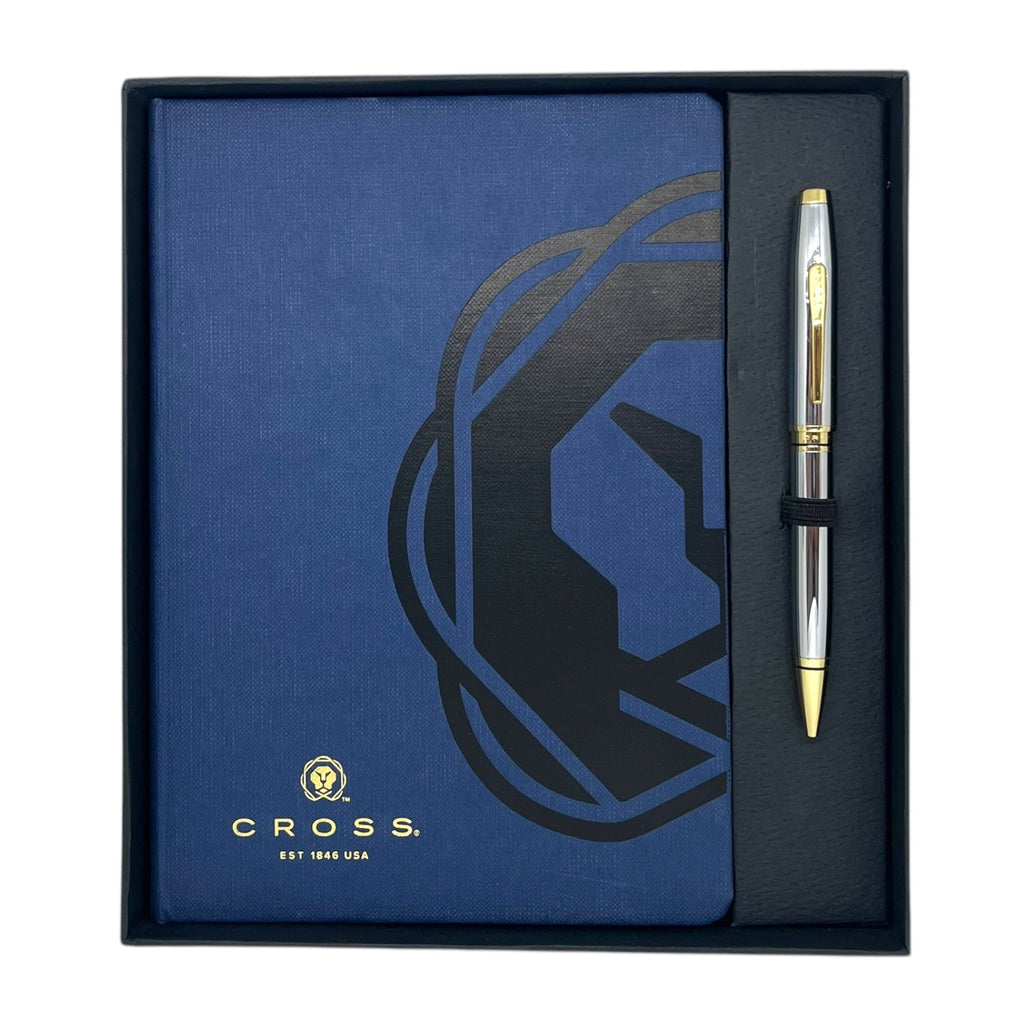 Cross Coventry Chrome GT Ballpoint Pen + Executive Journal Blue Gift Set AT0662-2