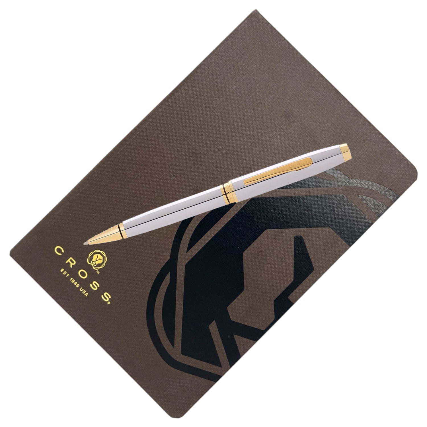 Cross Coventry Chrome GT Ballpoint Pen + Executive Journal Brown Gift Set AT0662-2
