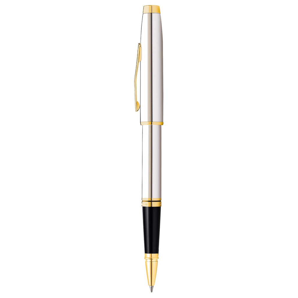 ross Coventry Chrome Gold Tone Trim Rollerball Pen AT0665-2 - Image 4