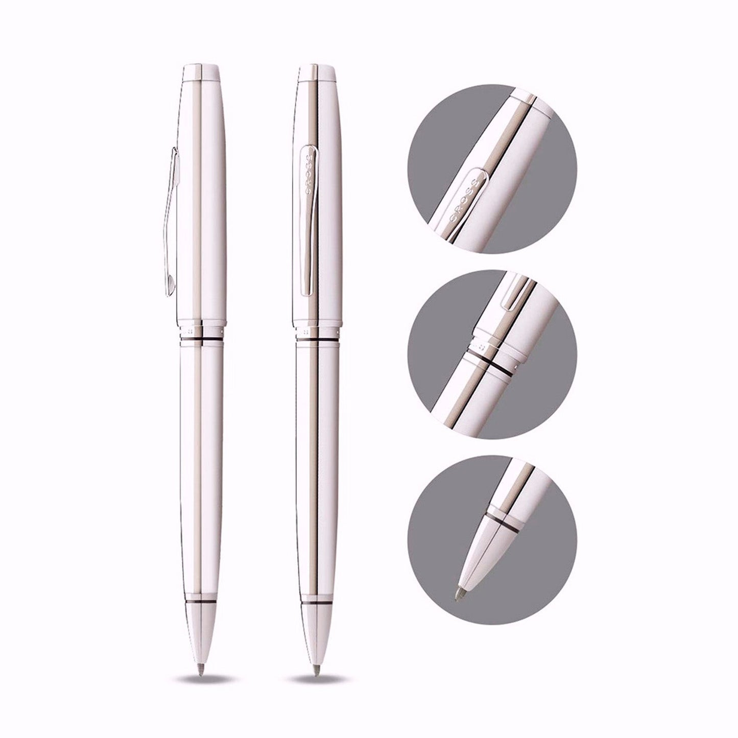 Cross Coventry Polished Chrome CT Ballpoint Pen AT0662-7
