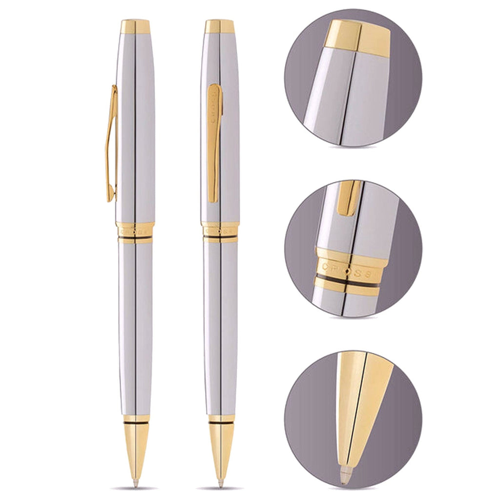 Cross Coventry Chrome Gold Tone Trim Ballpoint Pen AT0662-2 - Image 6