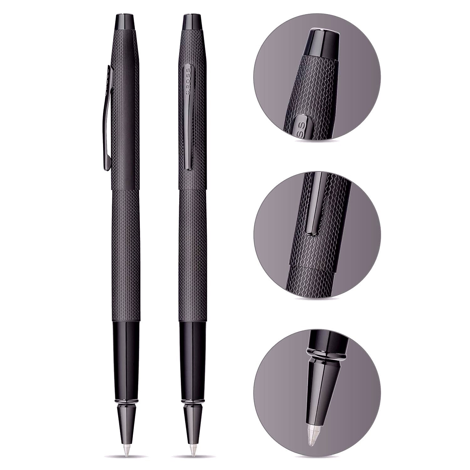 Cross Classic Century Brushed Black Roller Ball Pen AT0085-122