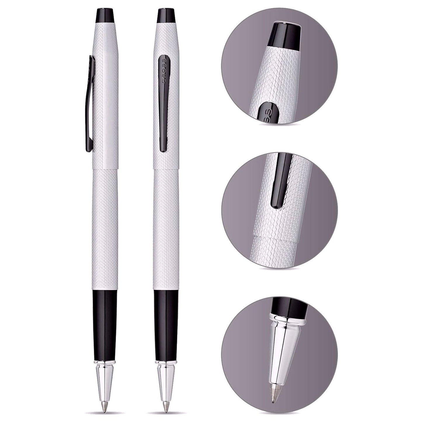Cross Classic Century Brushed Chrome Roller Ball Pen AT0085-124