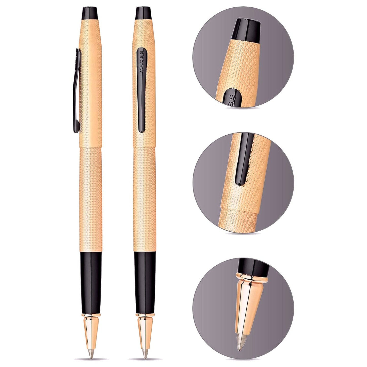 Cross Classic Century Brushed Rose Gold Roller Ball Pen AT0085-123