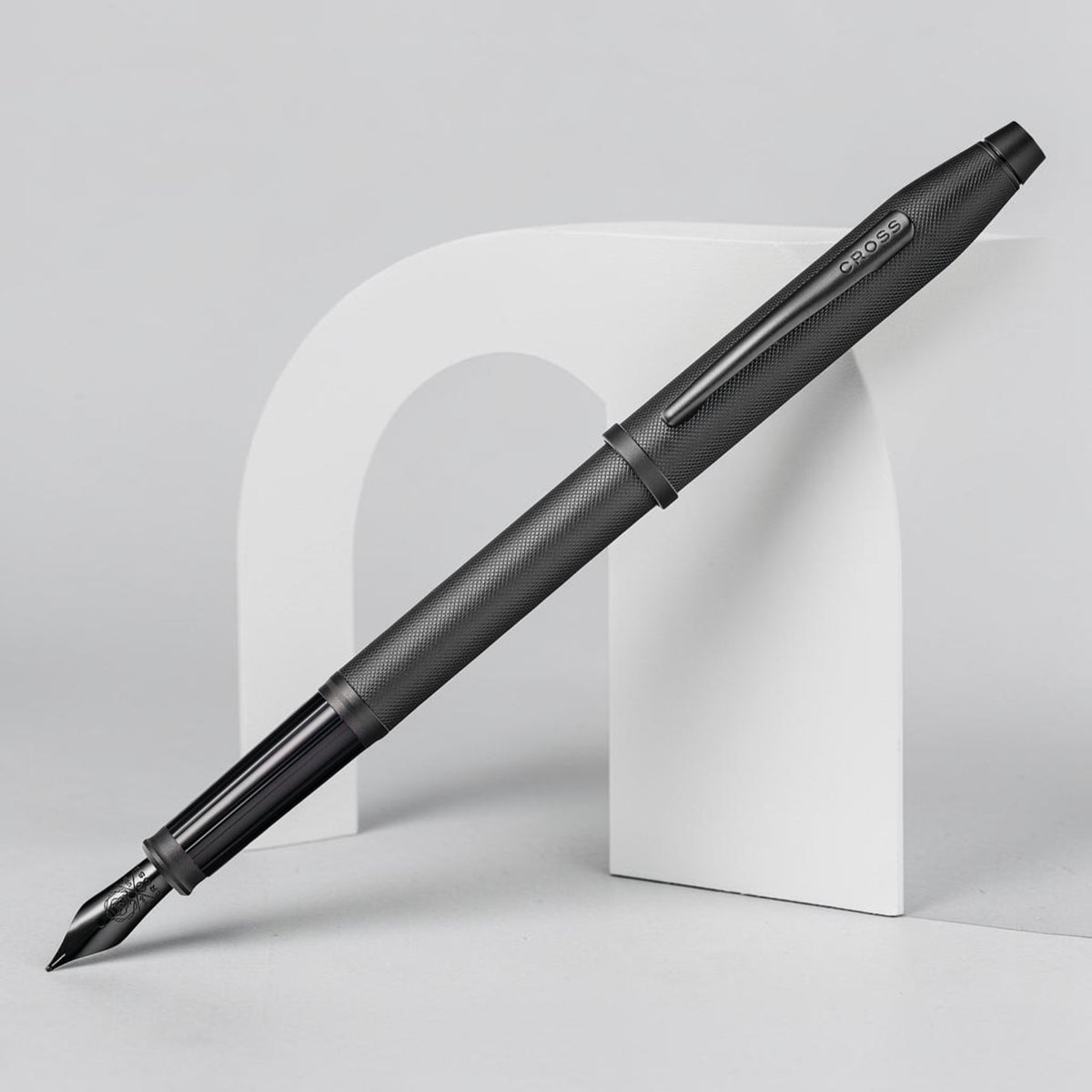 Cross Century II Black Micro Knurl PVD Fountain Pen