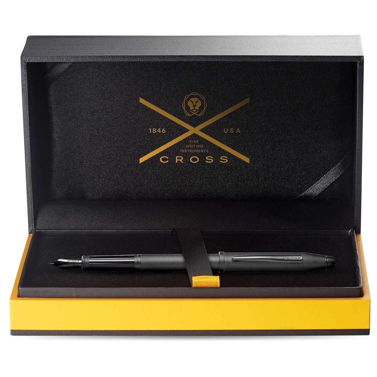 Cross Century II Black Micro Knurl PVD Fountain Pen