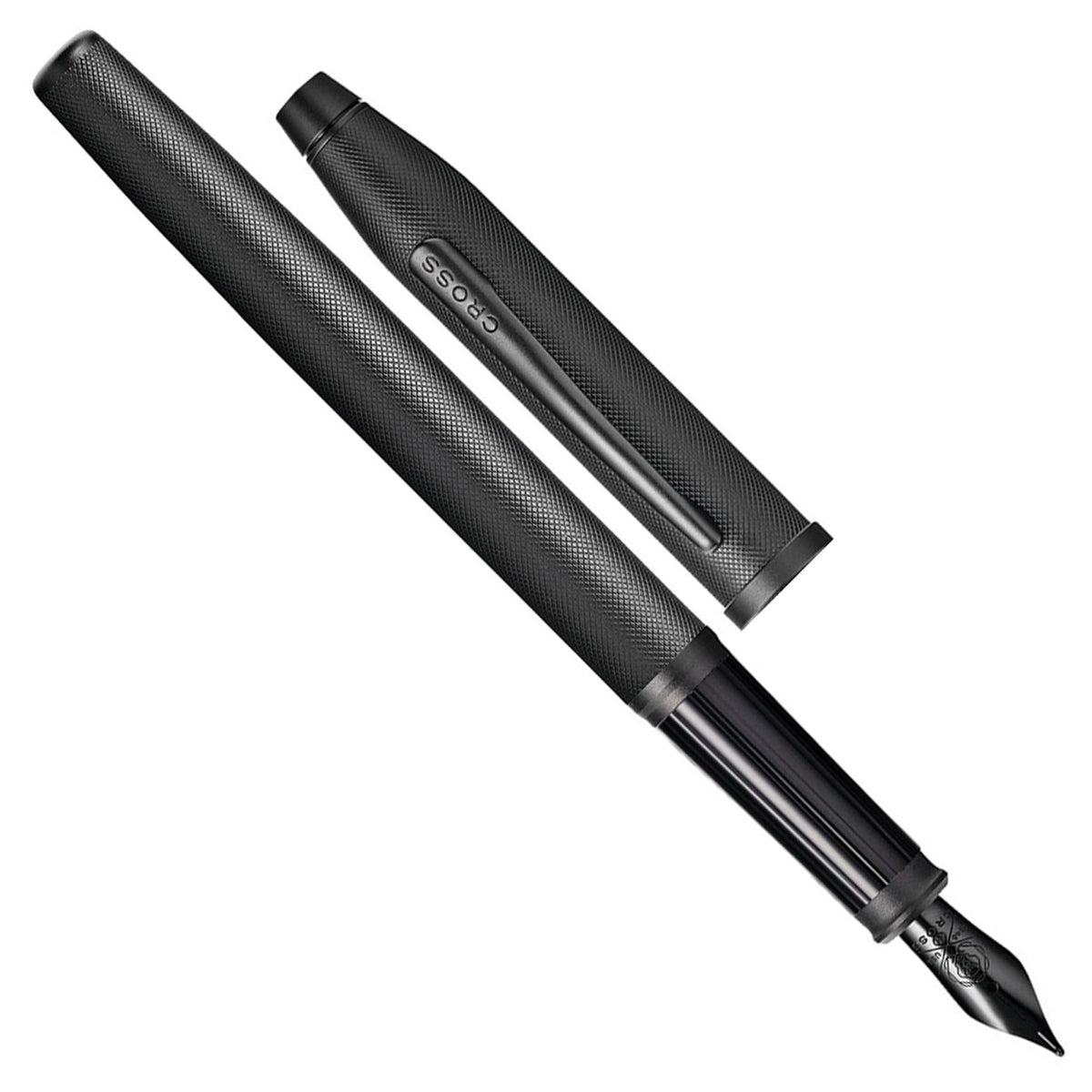 Cross Century II Black Micro Knurl PVD Fountain Pen
