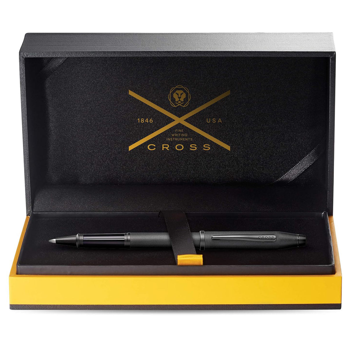 Cross Century II Black Micro Knurl PVD Roller Ball Pen AT0085-132