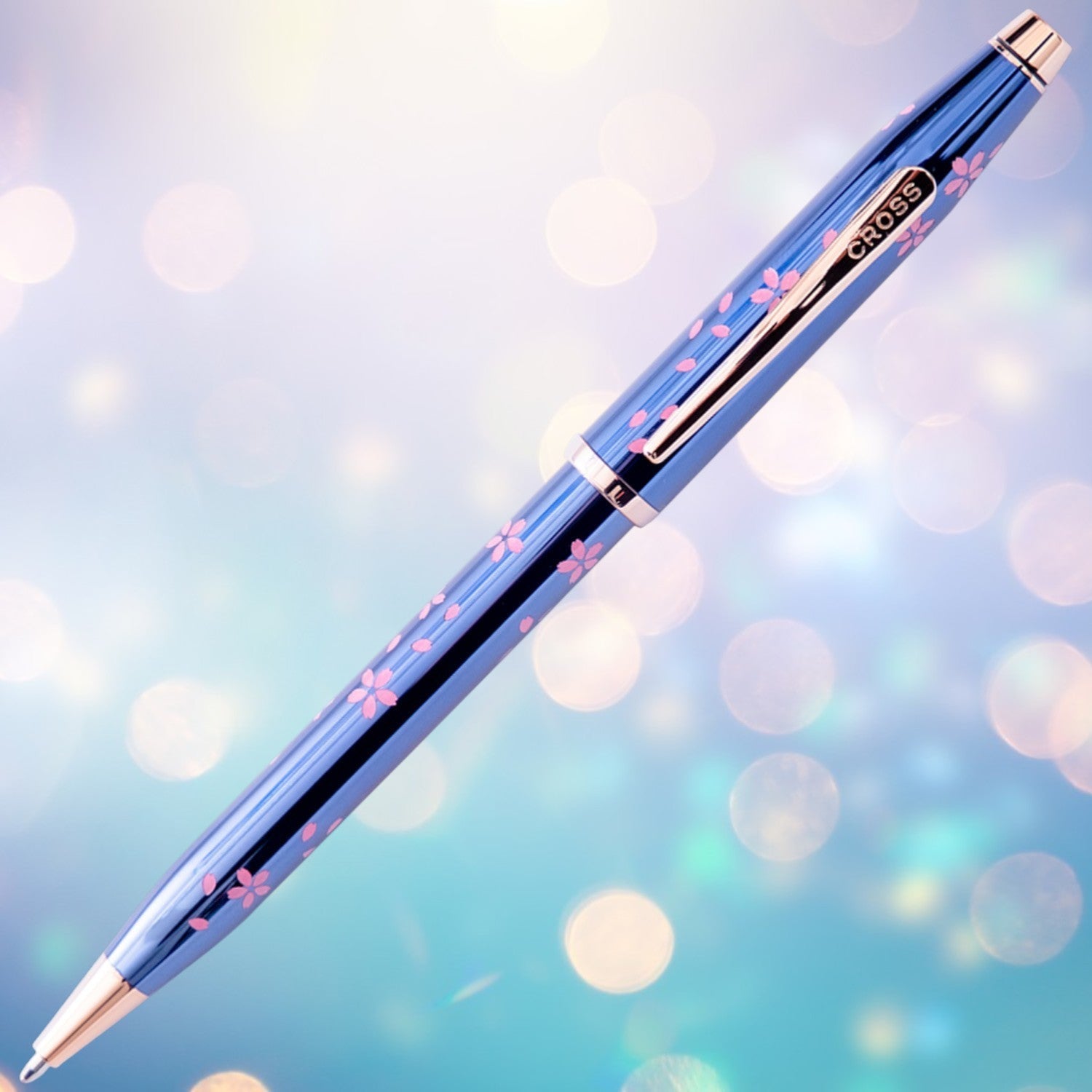 Cross Century II Cherry Blossom Transiucent Blue RGT Ballpoint Pen AT0