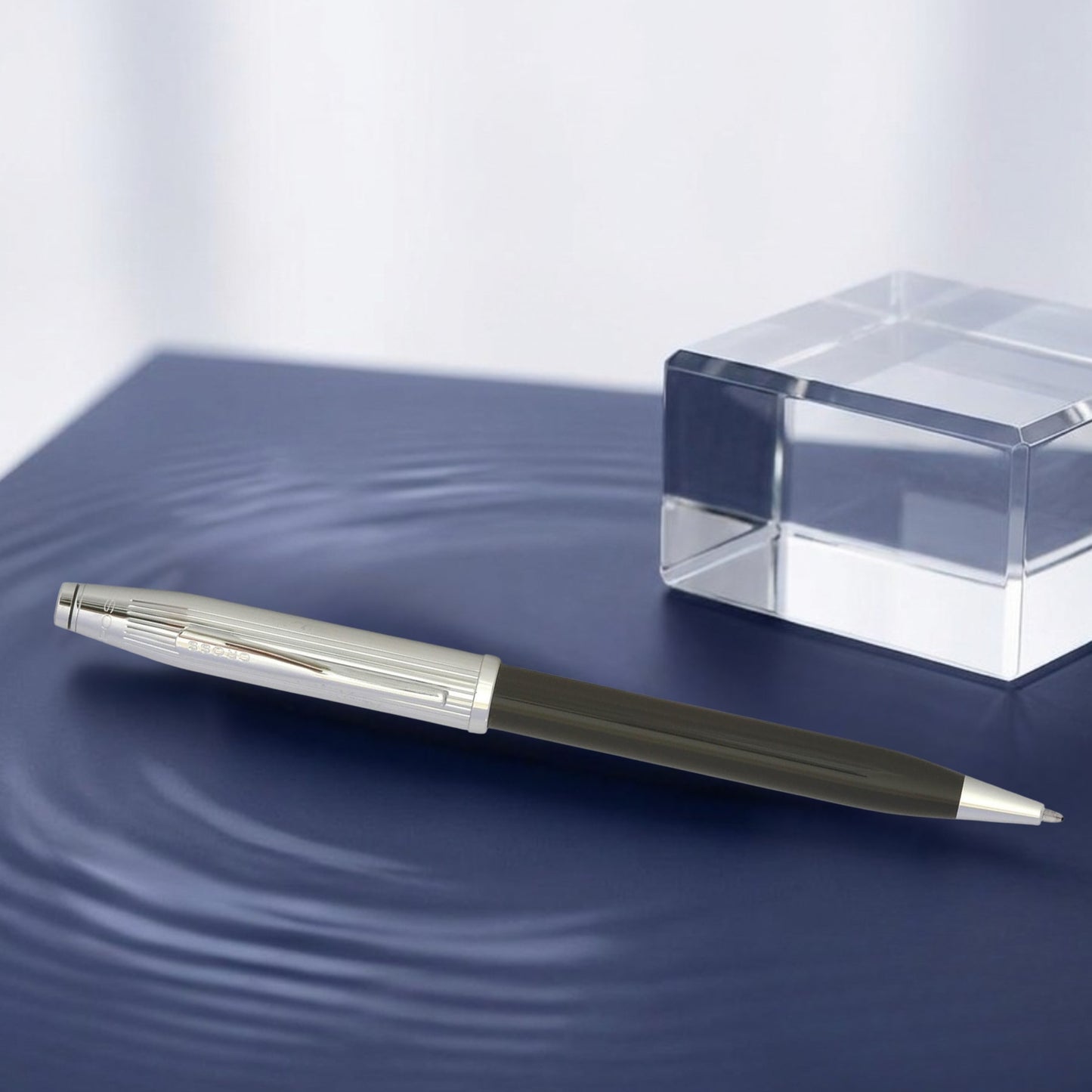 Cross Century II Chrome/Translucent Black Lacquer CT Ballpoint Pen AT0082WG-42