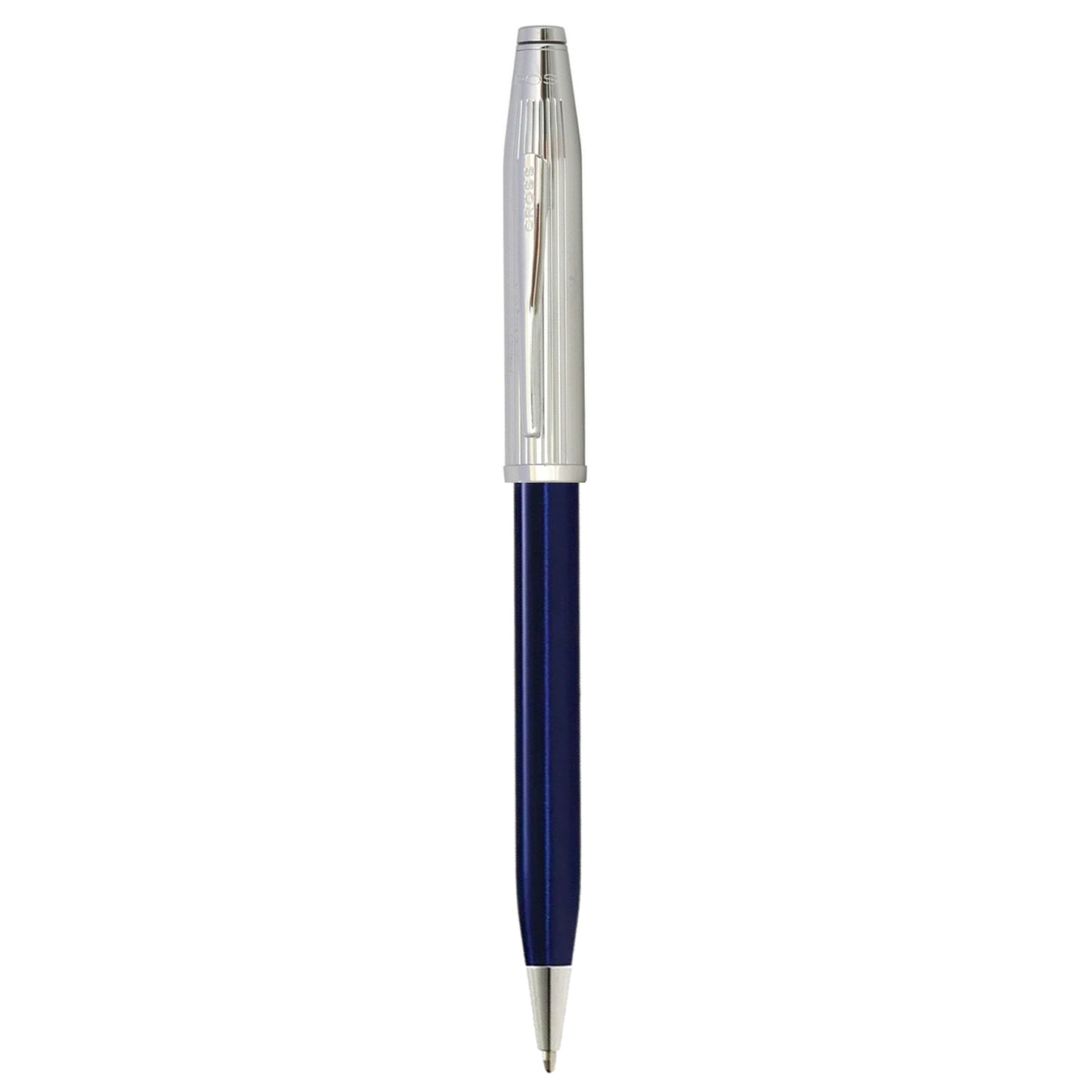 Cross Century II Chrome/Translucent Blue Lacquer CT Ballpoint Pen AT0082WG-41