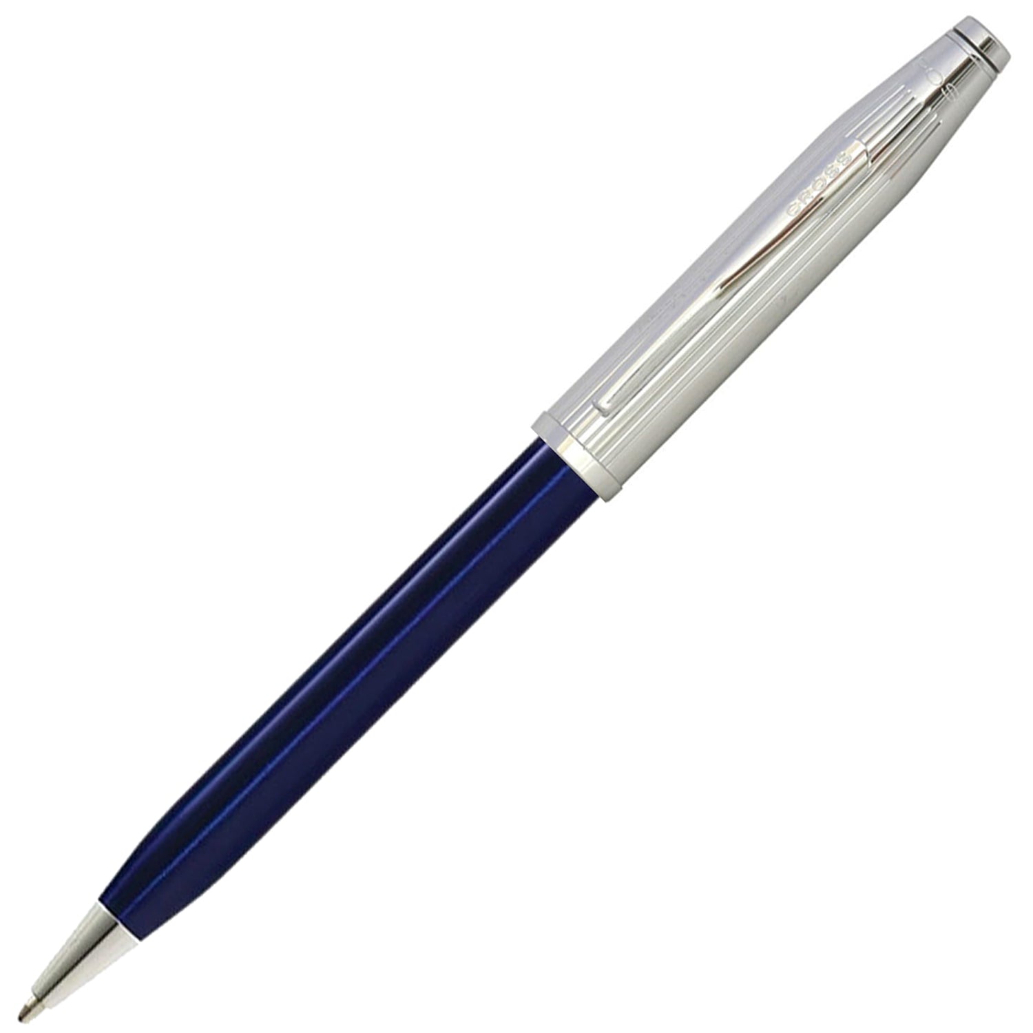 Cross Century II Chrome/Translucent Blue Lacquer CT Ballpoint Pen AT0082WG-41