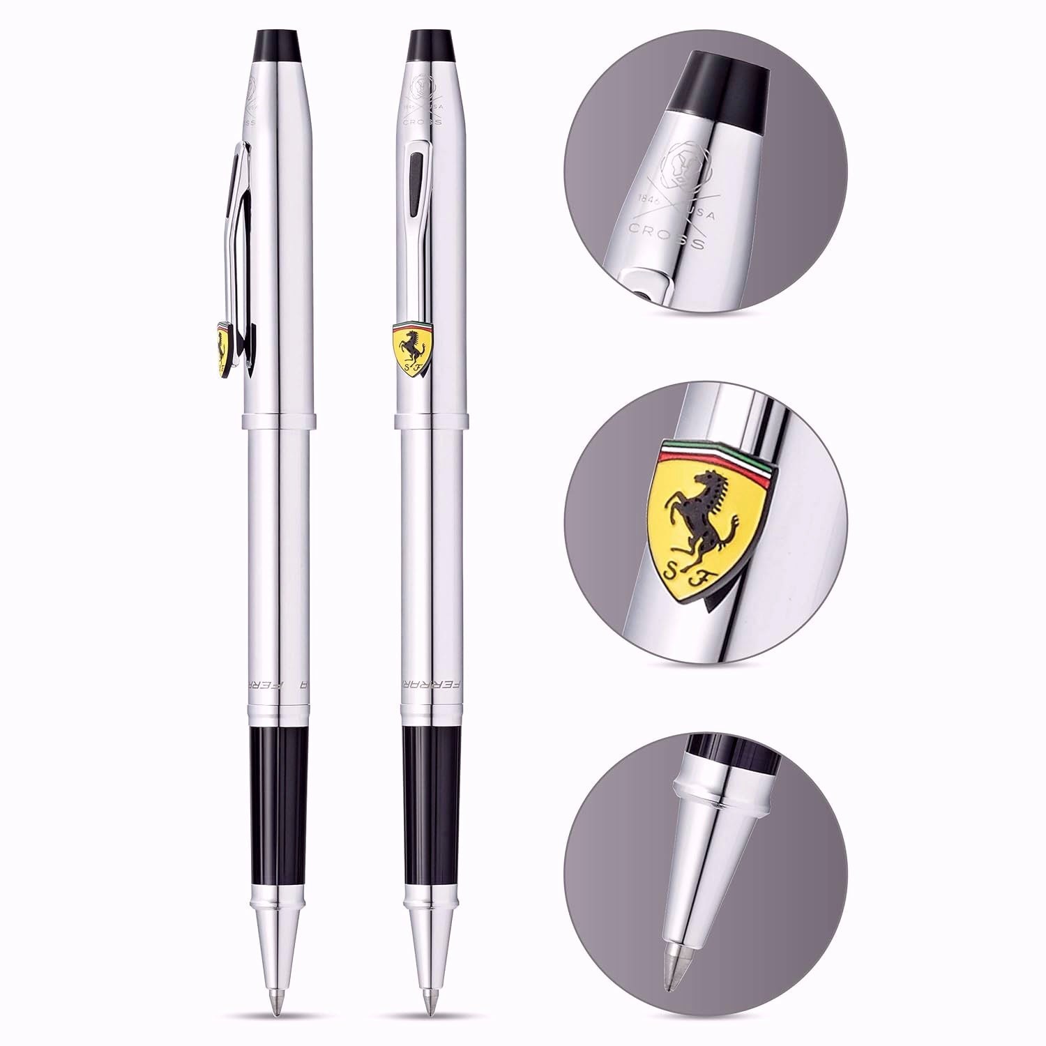 Cross Century II Ferrari Polished Chrome Roller Ball Pen FR0085-121