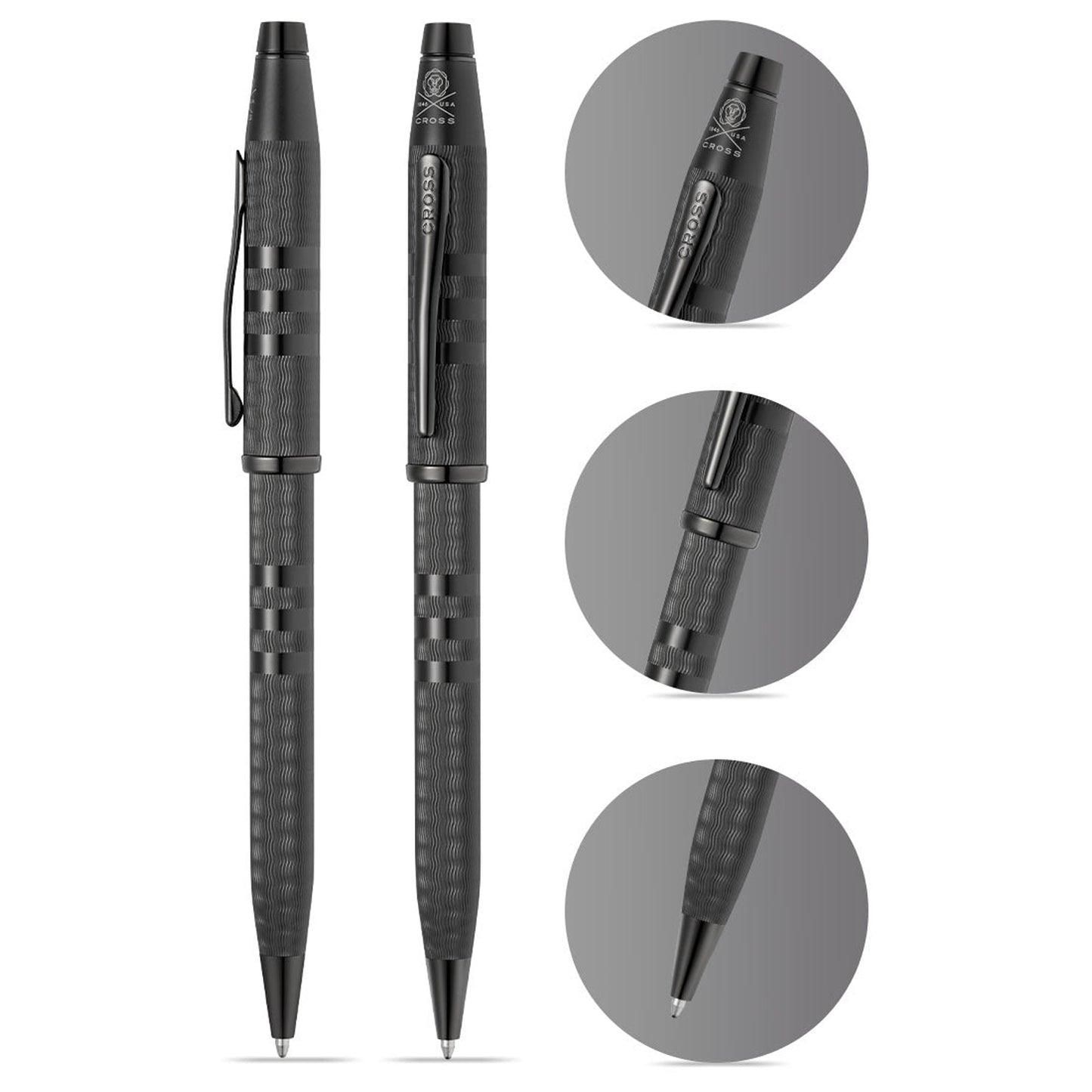 Cross Century II Midnight Black PVD Ballpoint Pen AT0082WG-167