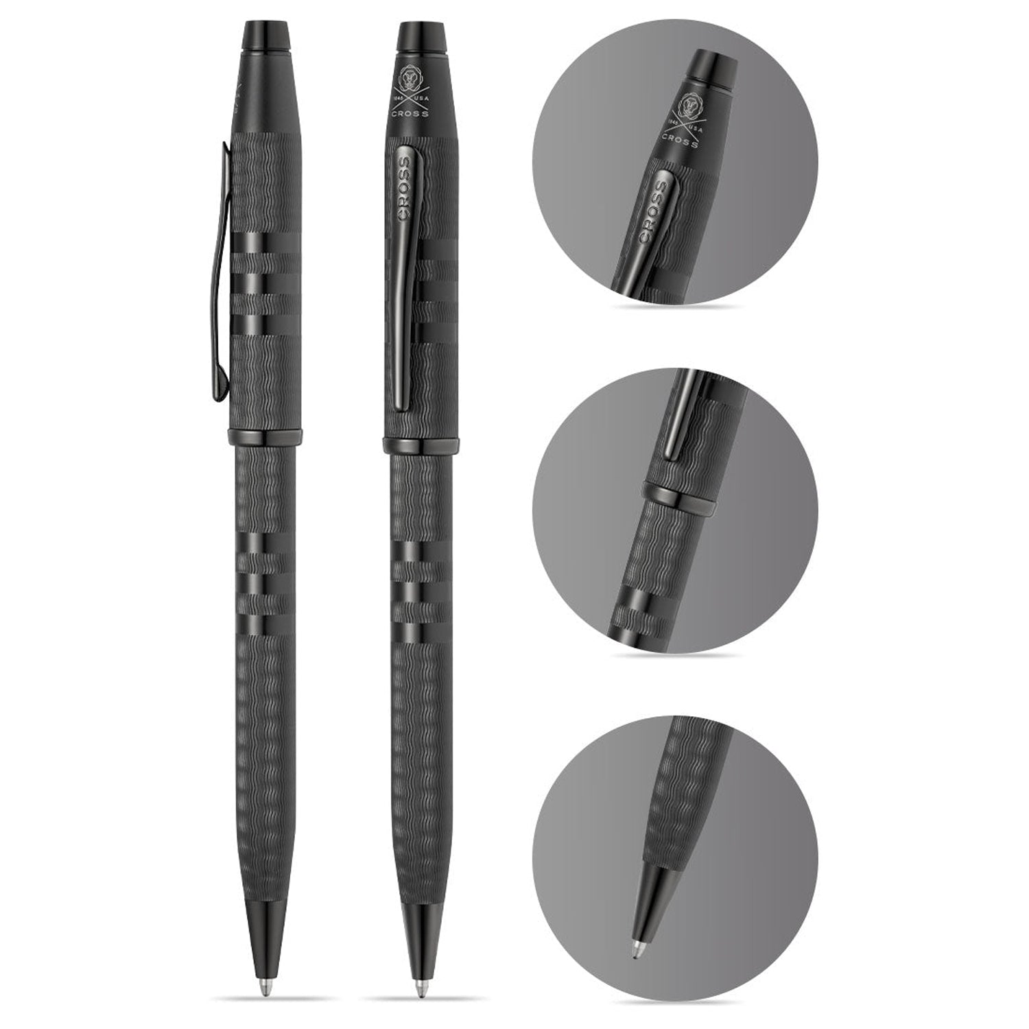 Cross Century II Midnight Black PVD Ballpoint Pen AT0082WG-167