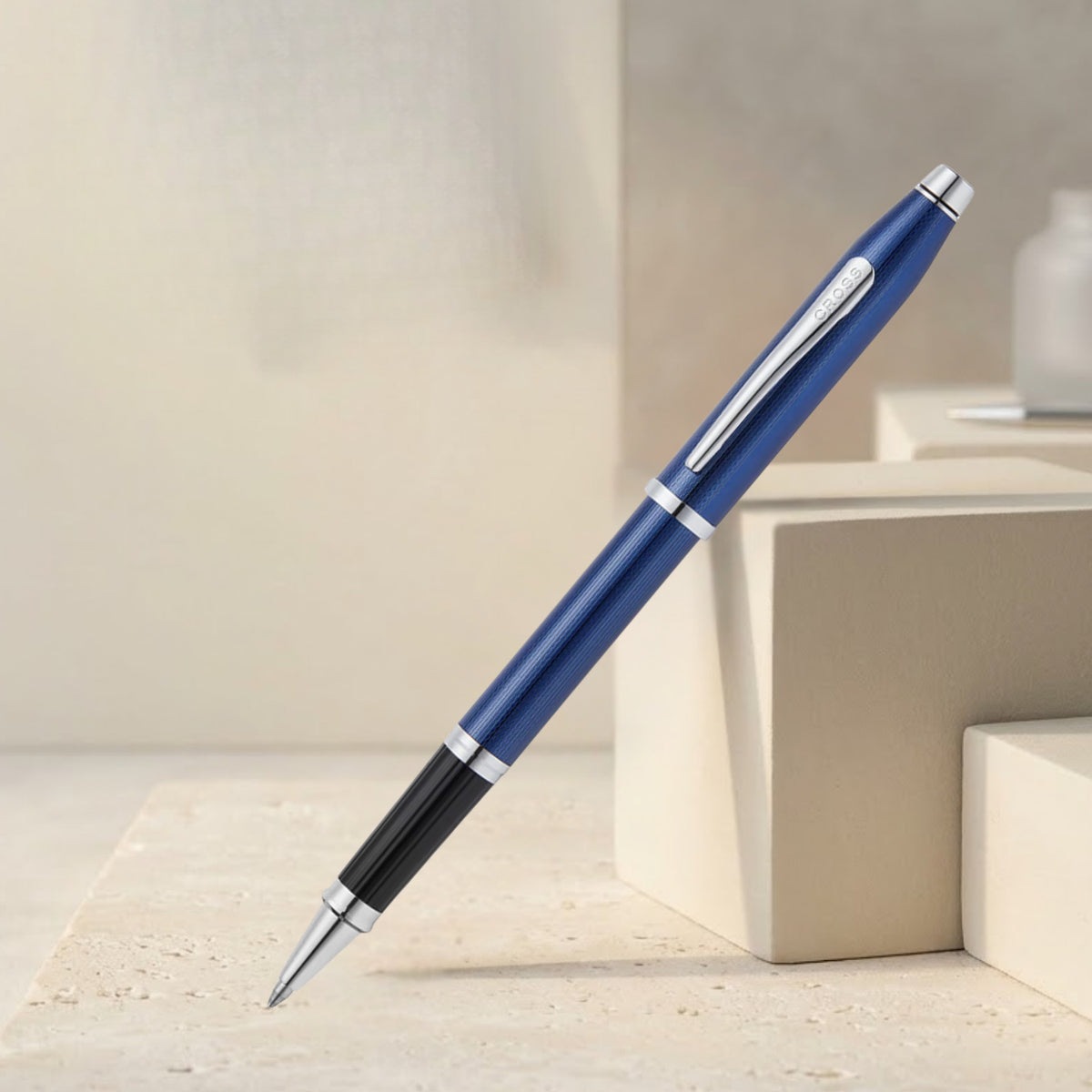 Cross Century II Polished Translucent Cobalt Blue CT Roller Ball Pen AT0085WG-173