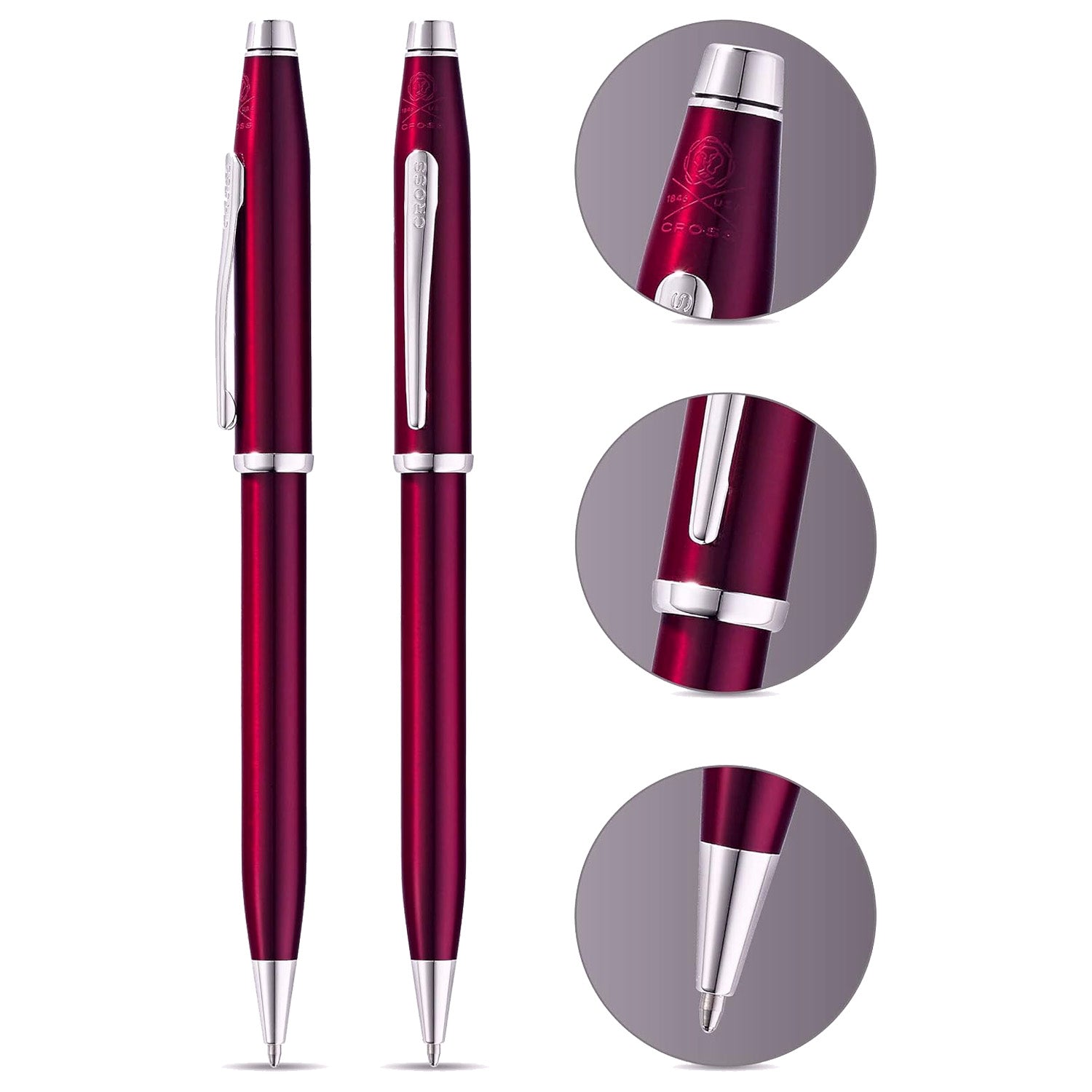 Cross Century II Translucent Plum CT Ballpoint Pen AT0082WG-114
