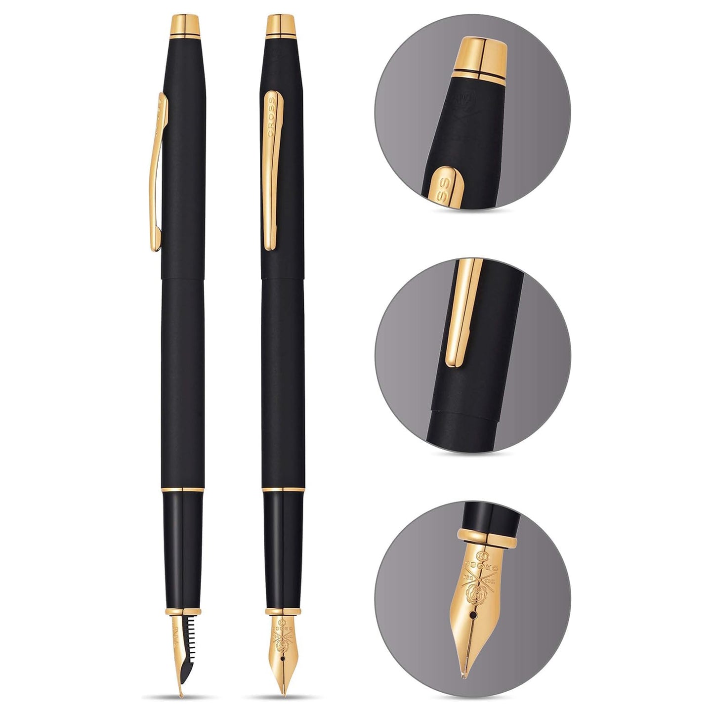 Cross Classic Century Black GT Fountain Pen AT0086-110