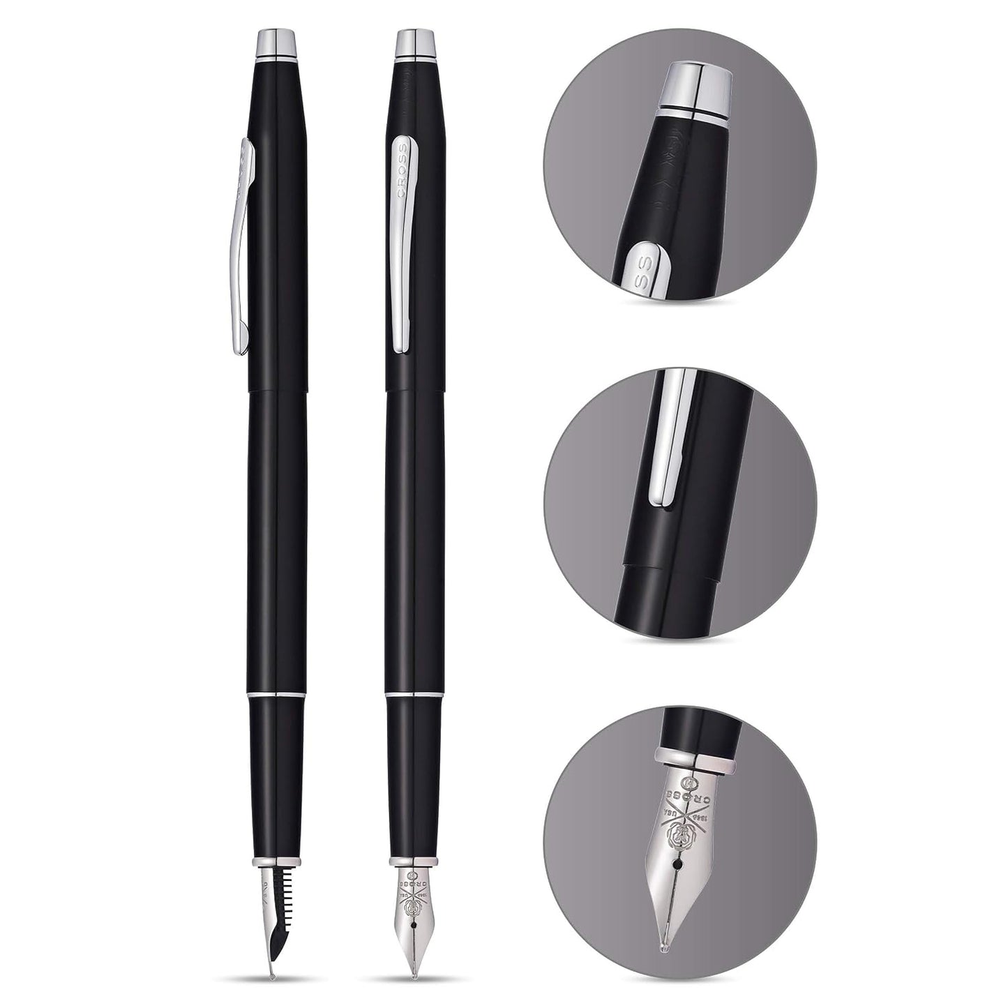 Cross Classic Century Black Lacquer CT Fountain Pen