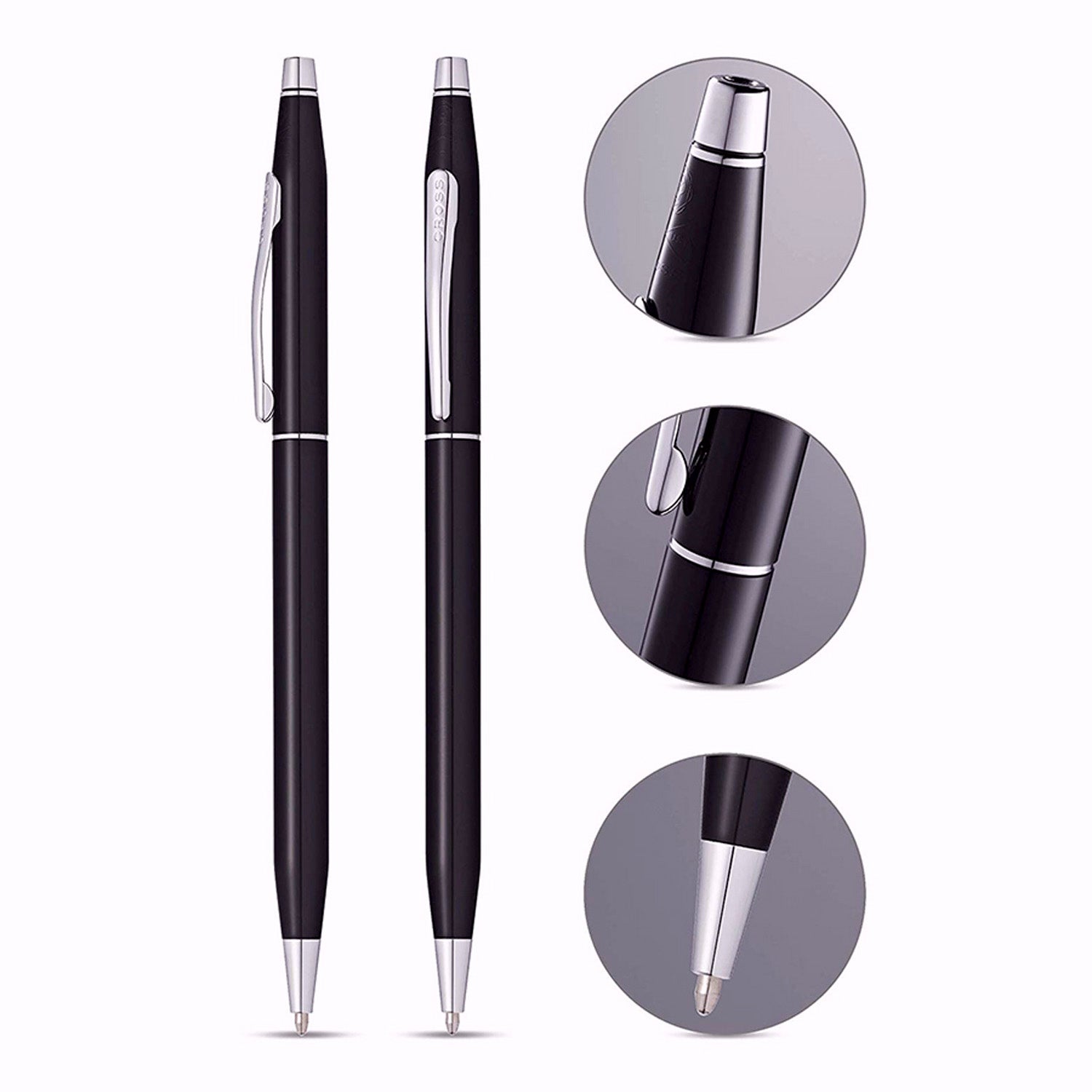 Cross Classic Century Black Lacquer CT Ballpoint Pen AT0082-77
