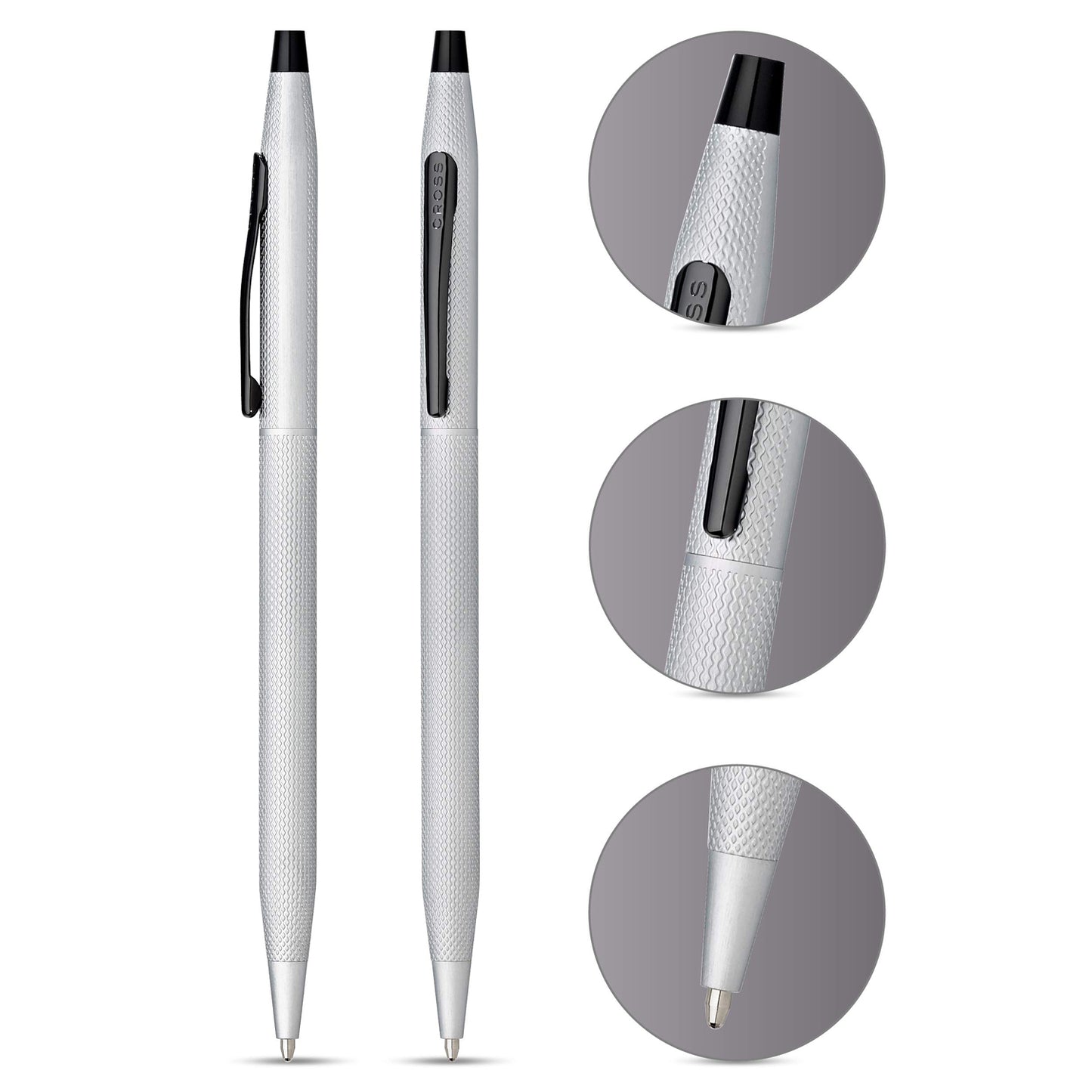Cross Classic Century Brushed Chrome PVD Ballpoint Pen AT0082-124