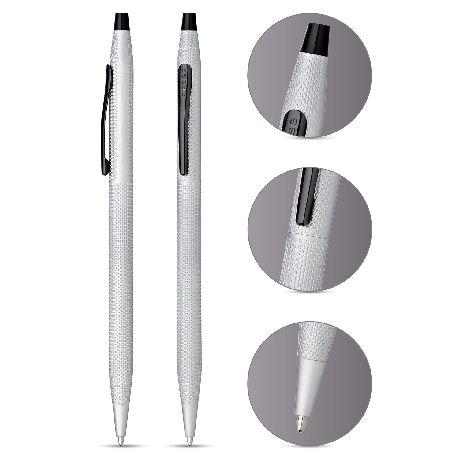 Cross Classic Century Brushed Chrome PVD Ballpoint Pen AT0082-124