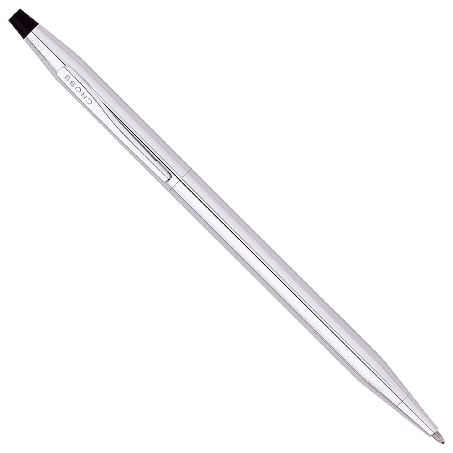 Cross Classic Century Chrome CT Ballpoint Pen + Leather Card Holder Brown Gift Set 3502