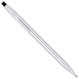 Cross Classic Century Chrome CT Ballpoint Pen + Leather Card Holder Brown Gift Set 3502