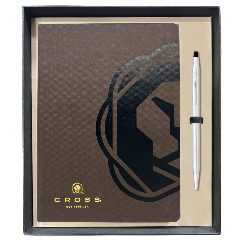 Cross Classic Century Chrome CT Ballpoint Pen + Executive Journal Brown Gift Set 3502