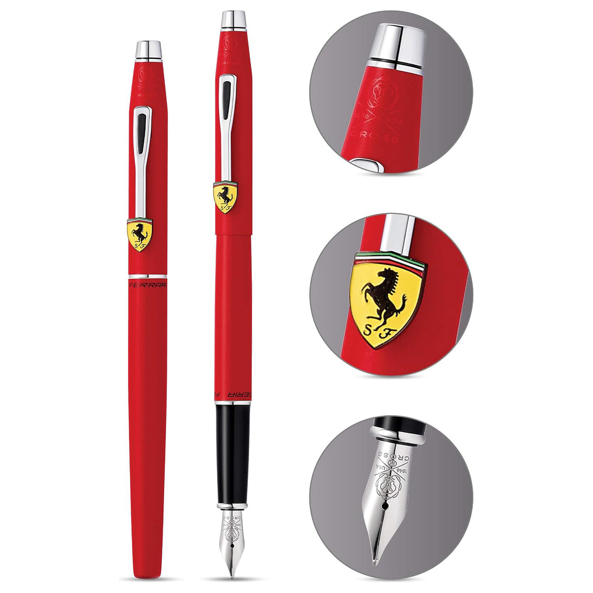 Cross Classic Century Ferrari Glossy Rosso Corsa Red CT Fountain Pen