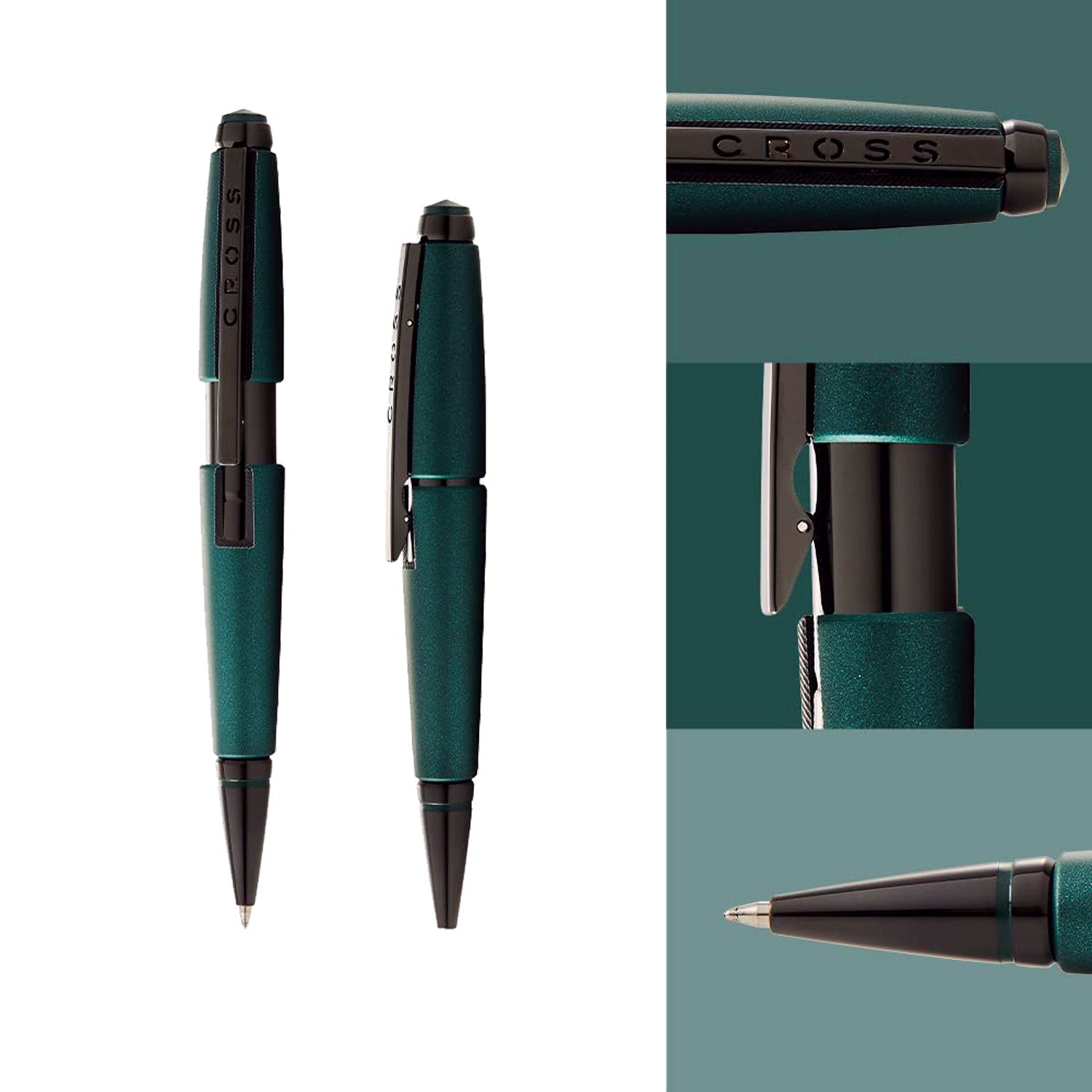 Cross Edge Matte Green Roller Ball Pen AT0555-13