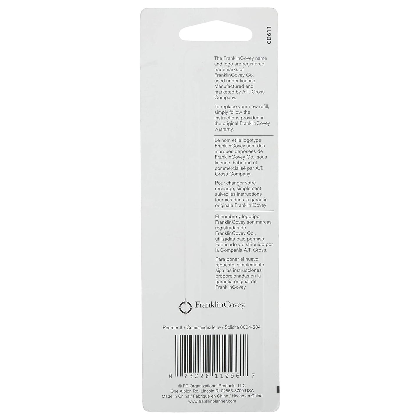 Cross Franklin Covey Roller Ball Pen Refill (Black - F) 8004-234