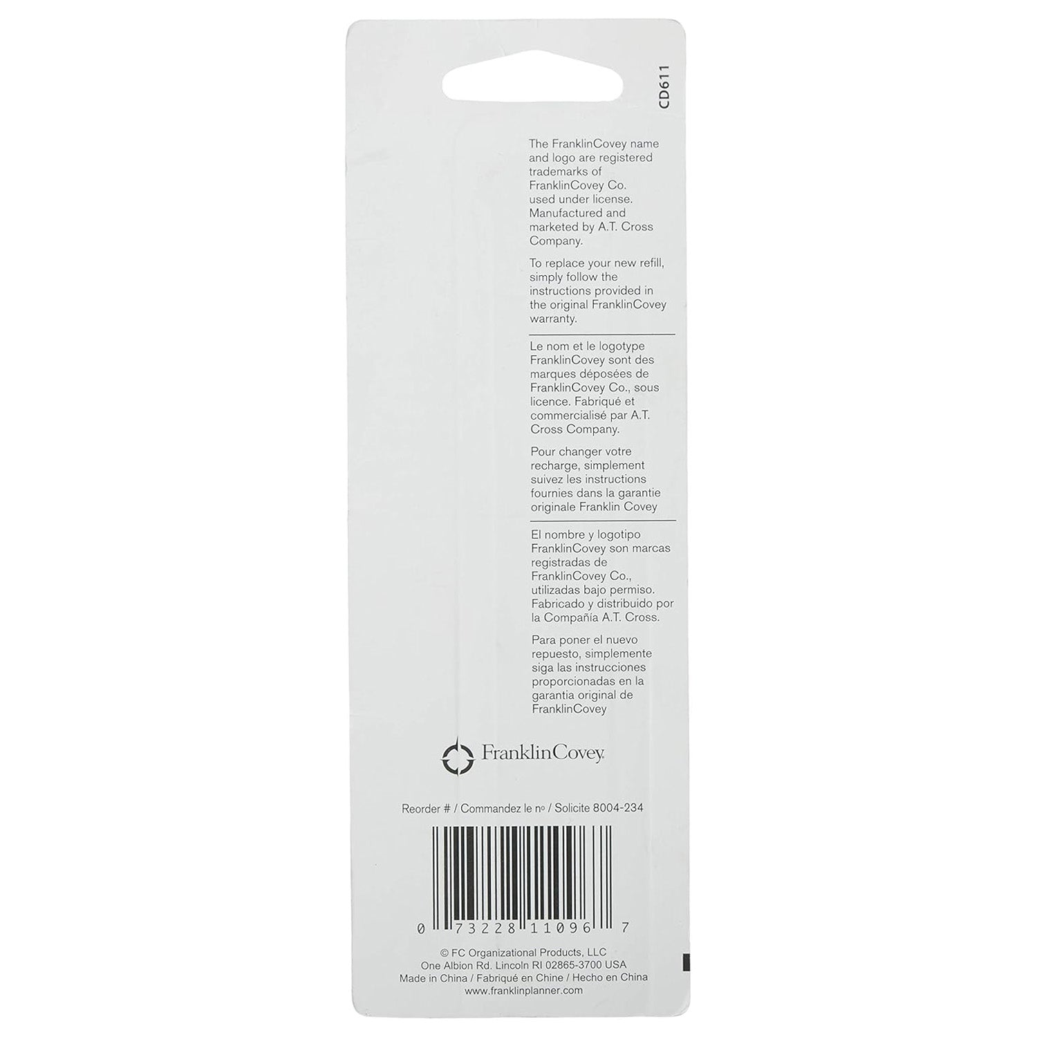Cross Franklin Covey Roller Ball Pen Refill (Black - F) 8004-234