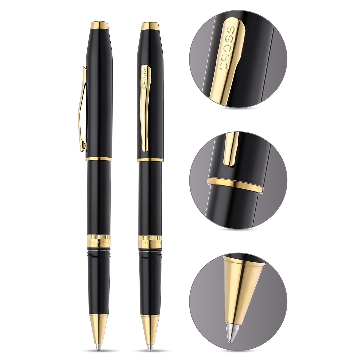 Cross Foundry Glossy Black GT Roller Ball Pen AT0815-2