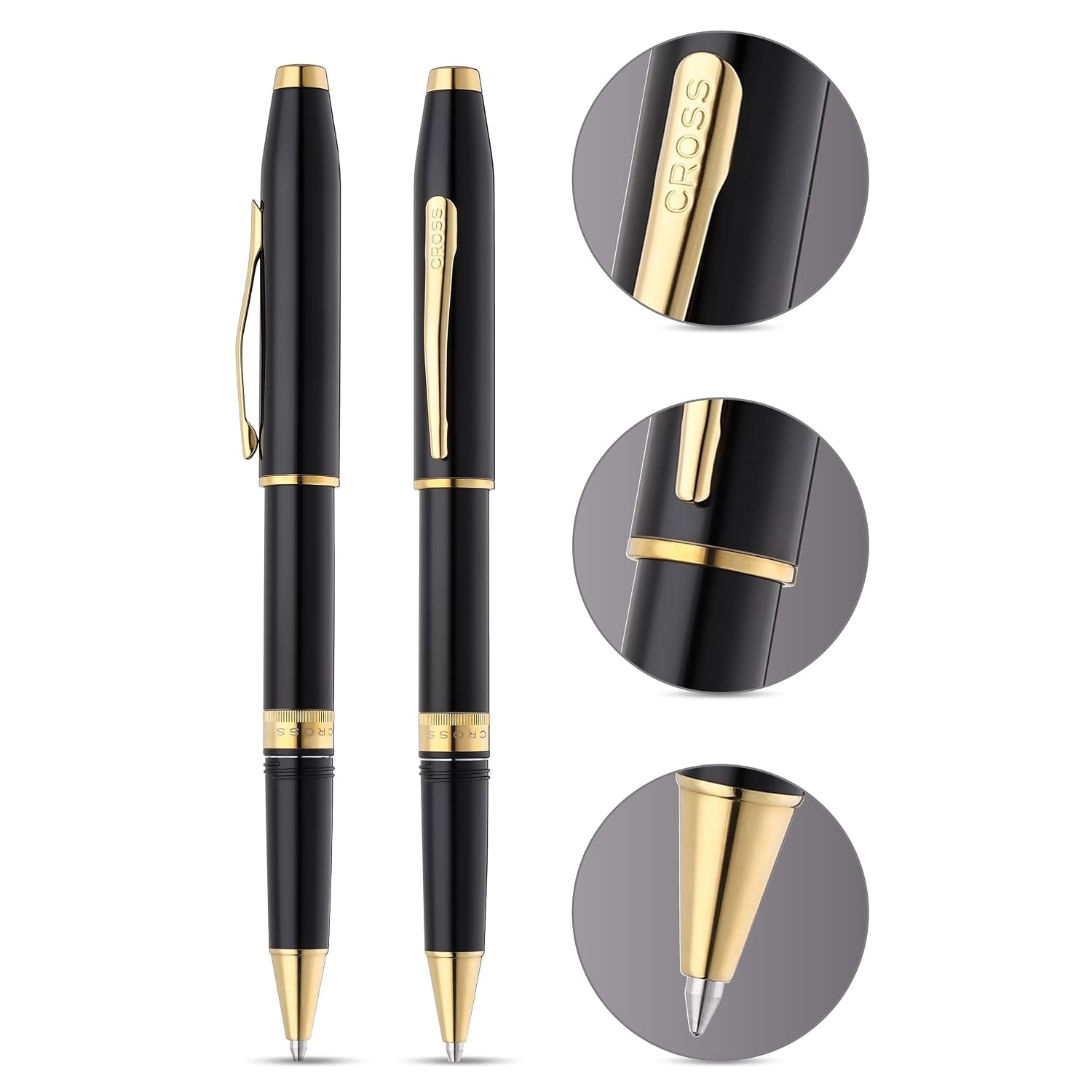 Cross Foundry Glossy Black GT Roller Ball Pen AT0815-2